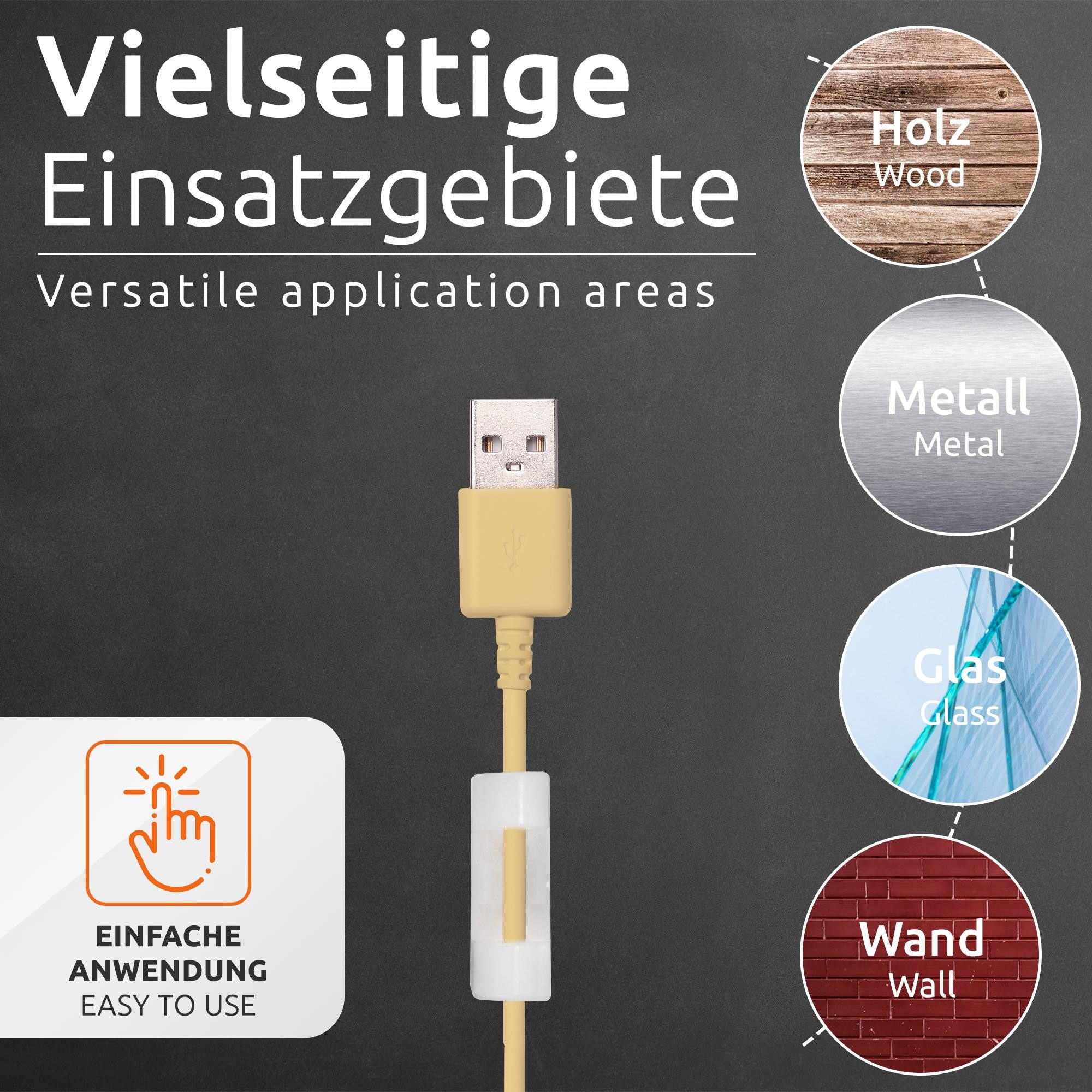 70 Stück Kabelhalter Set – 50 Kleine + 20 Große, Selbstklebend, Transparent Für Kabelsalat