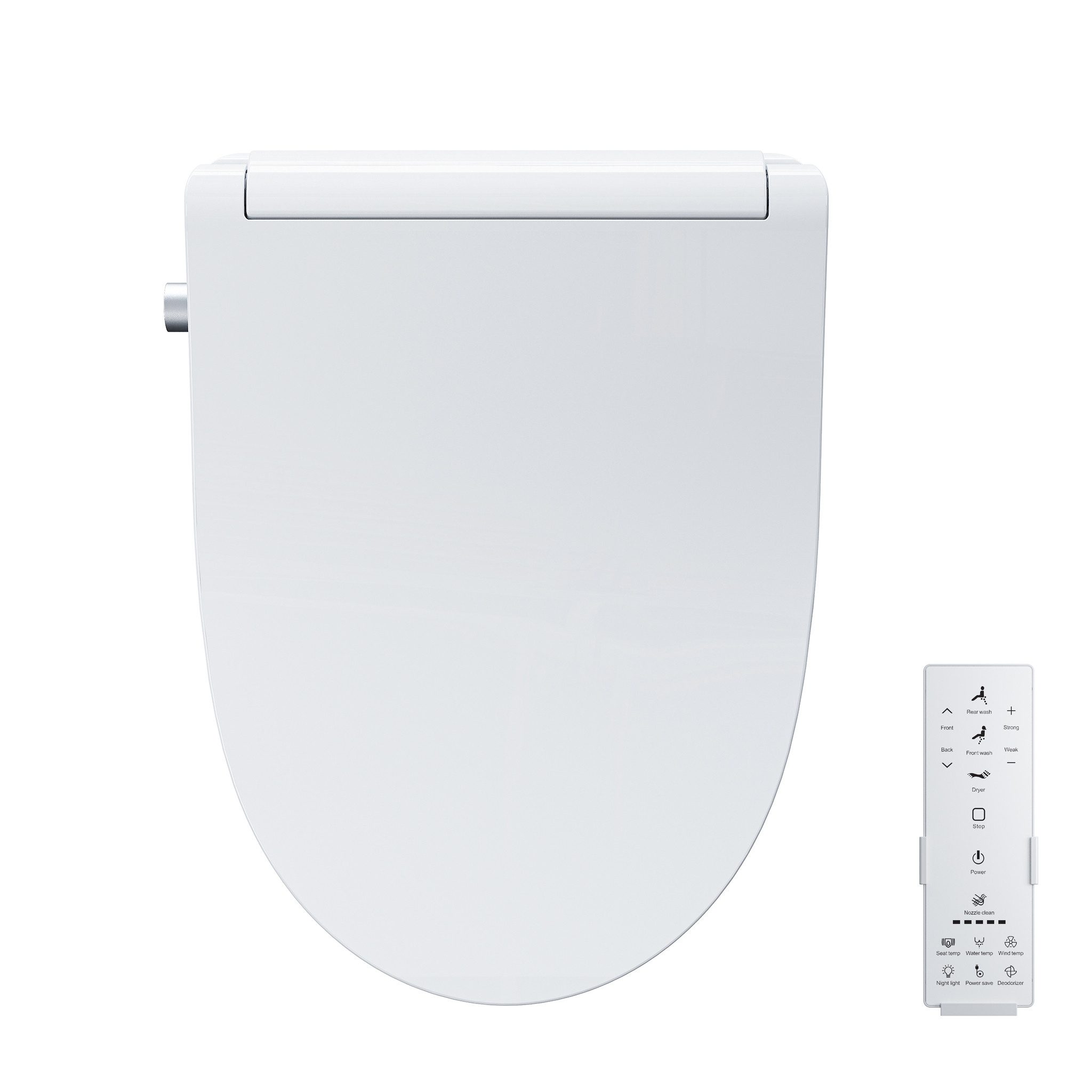 HOROW Dusch-WC-Sitz Intelligenter Smart Toilettensitz, WC Sitz mit Bidet Funktion, Beheizter Toilettensitz, Geruchsneutralisation, Warmlufttrocknung