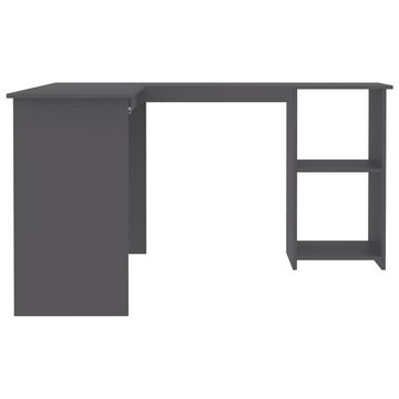 furnicato Schreibtisch Eckschreibtisch in L-Form Grau 120x140x75 cm Holzwerkstoff
