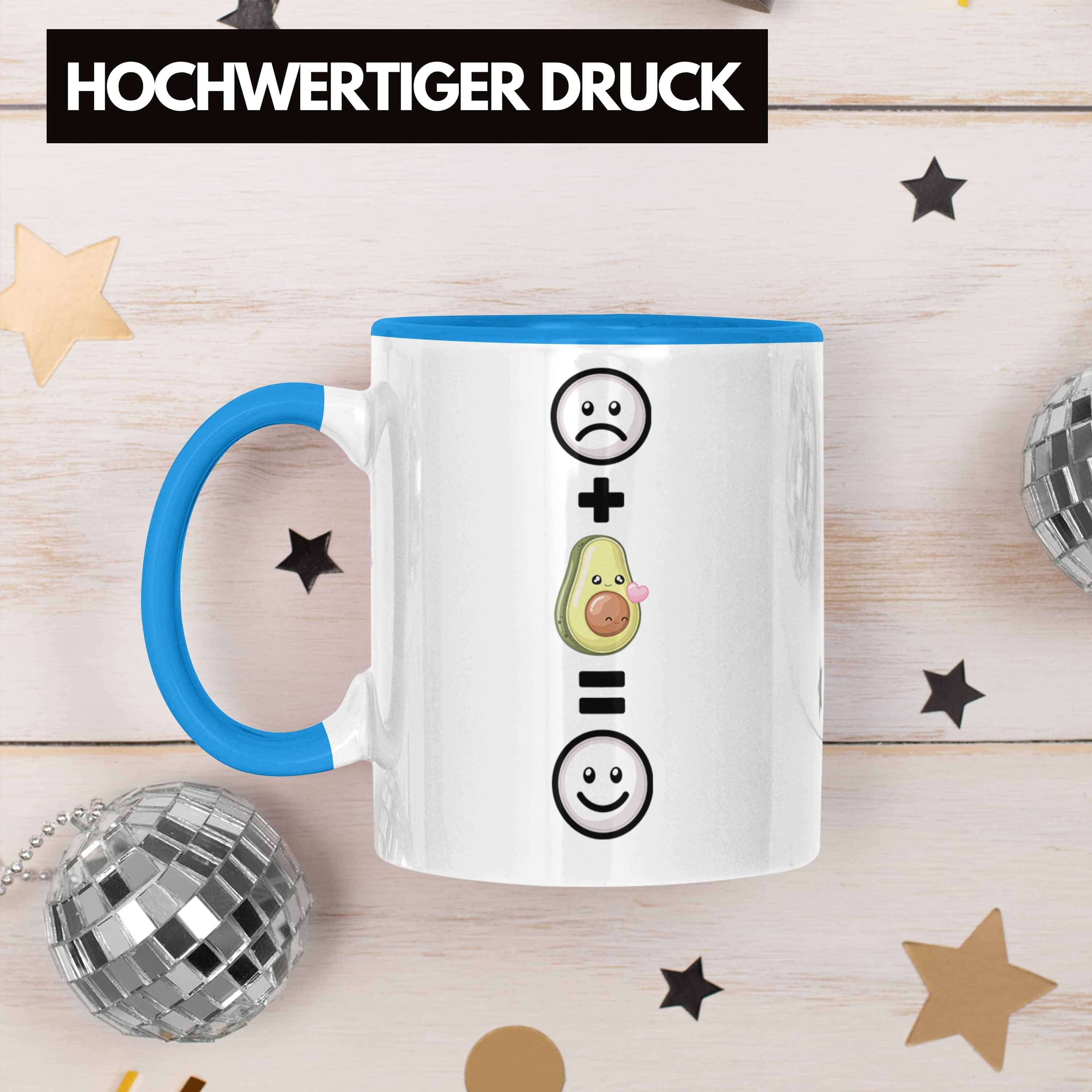 Tasse für :(Avocado) Geschenk Avocado Avocado Trendation Tasse Liebhaber Lustig Blau