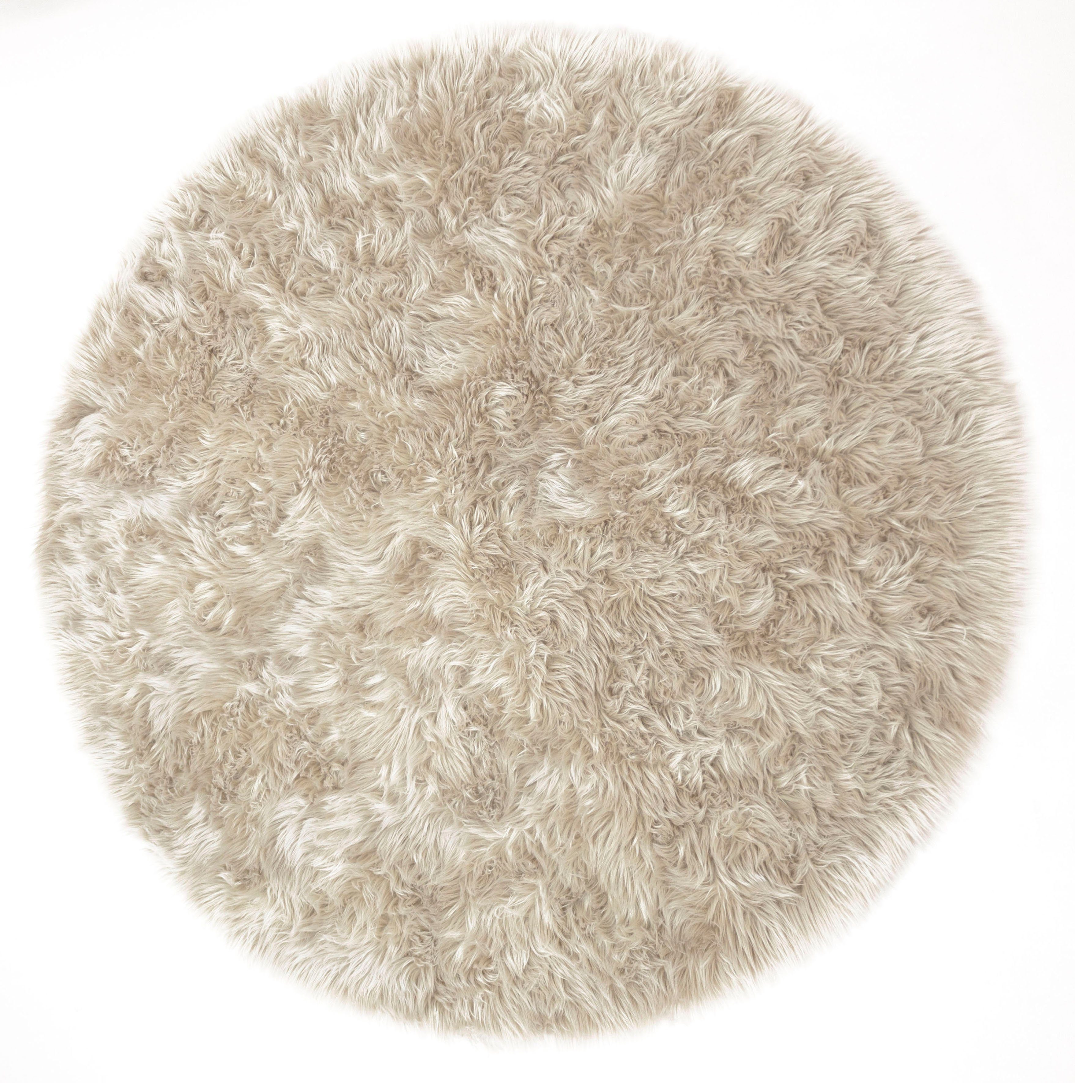 my home Fellteppich Dena, Hochflor Teppiche, rund, Höhe: 60 mm, Kunstfell, günstig online kaufen