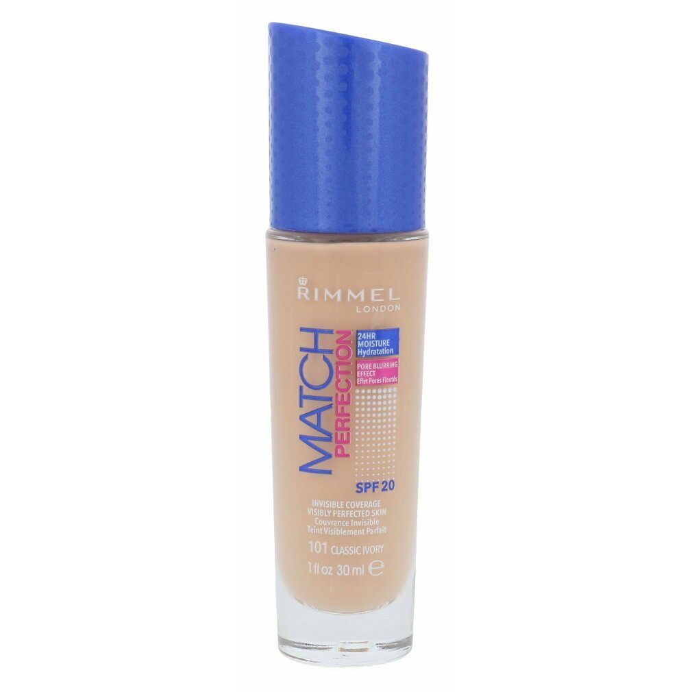 Rimmel London Foundation Match Perfection Foundation Spf20 101 Classic Ivory 30ml