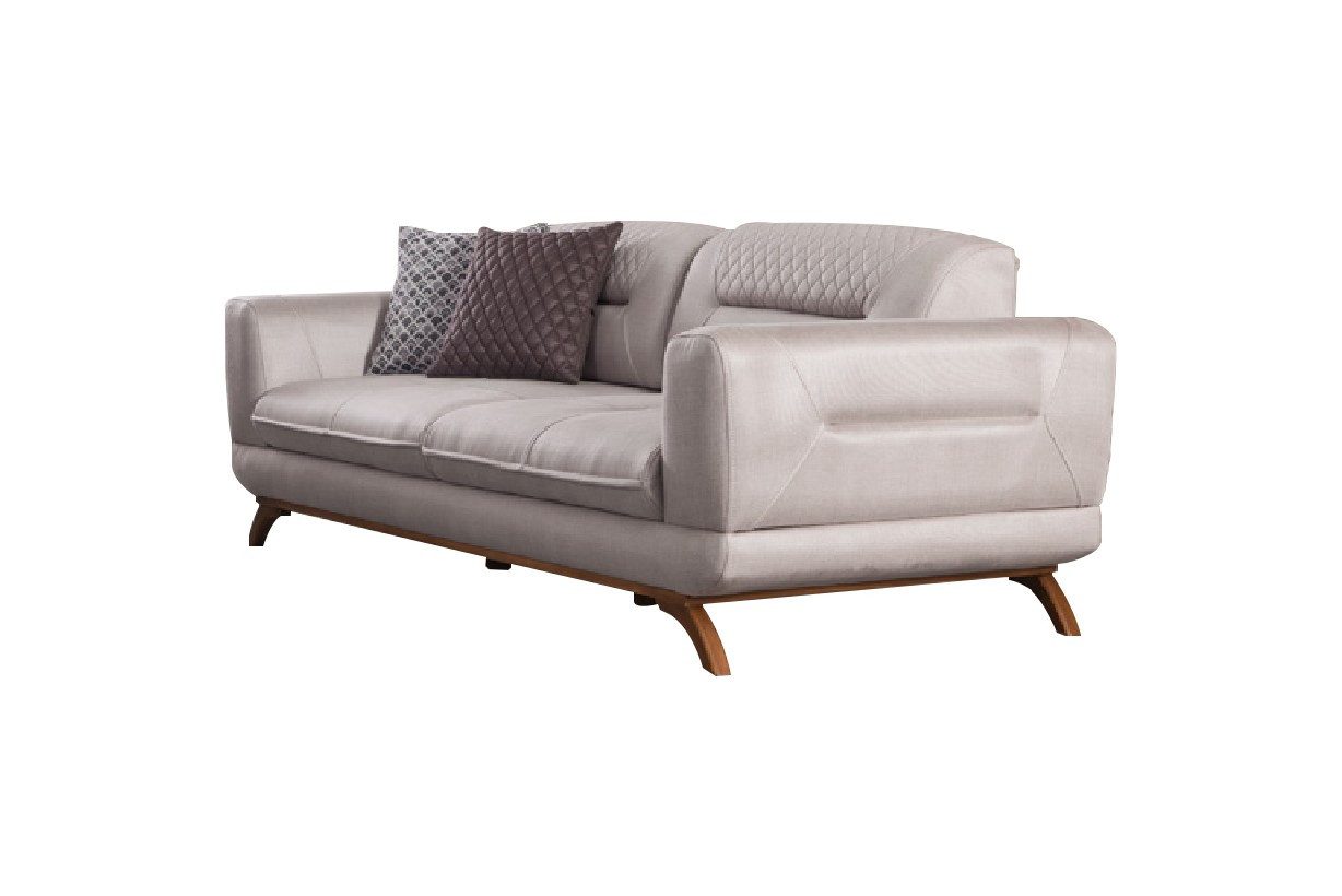 JVmoebel 3-Sitzer Luxus Sofa in hellgrau im modernen Stil für das Wohnzimmer, 1 Teile, Made in Europa
