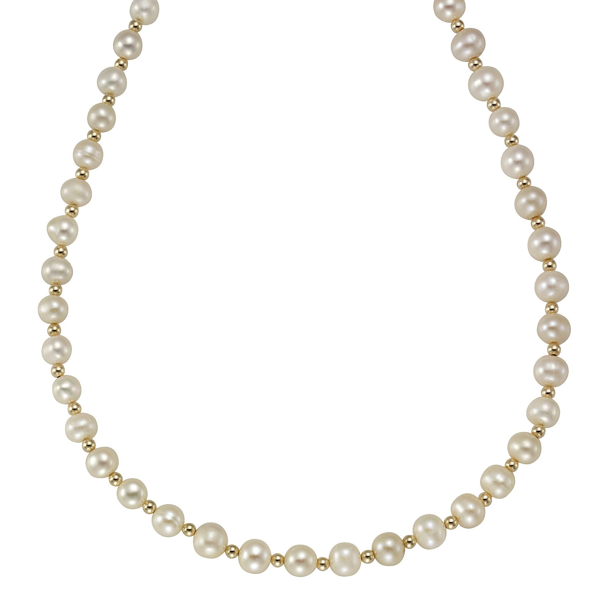 Collierkettchen Gold 375 Perle weiß 6-7mm