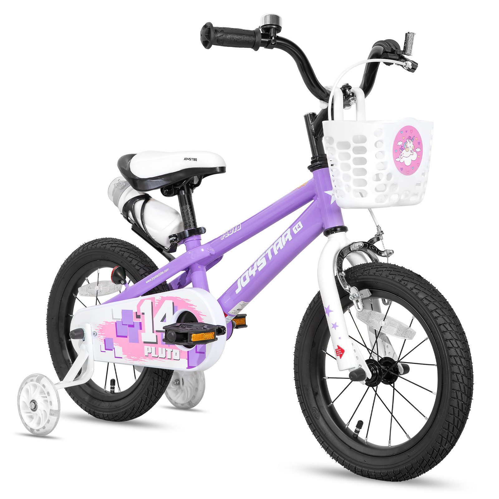 JOYSTAR Kinderfahrrad 12/14 /16/18/20 Zoll fahrrad für Jungen und Mädchen 3-12 Jahre, Mit Korb, Stützrädern, Fahrradklingel, Flaschenhalter, Kettenabdeckung