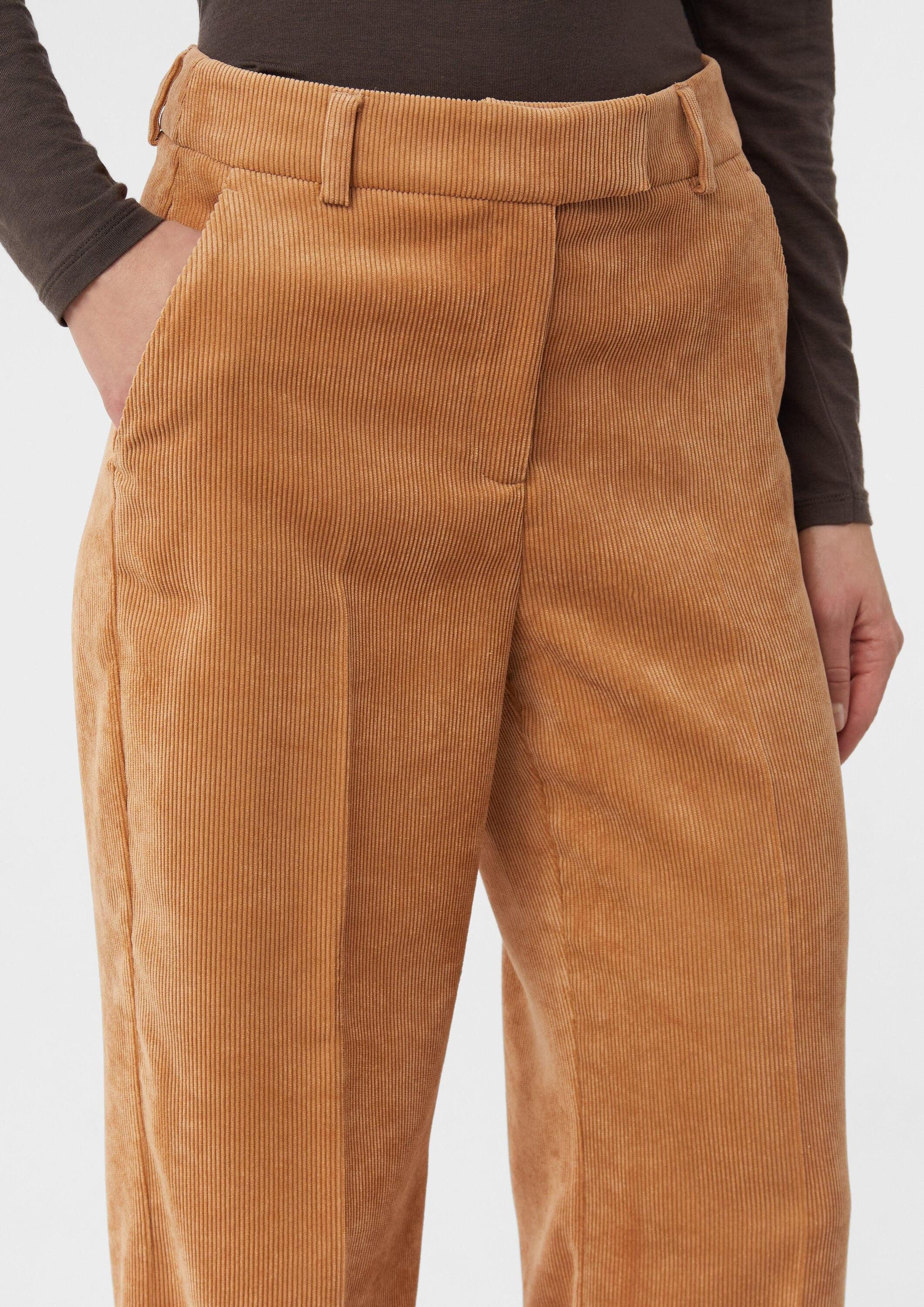 comma Chinos Hose Cordhose mit Wide Leg