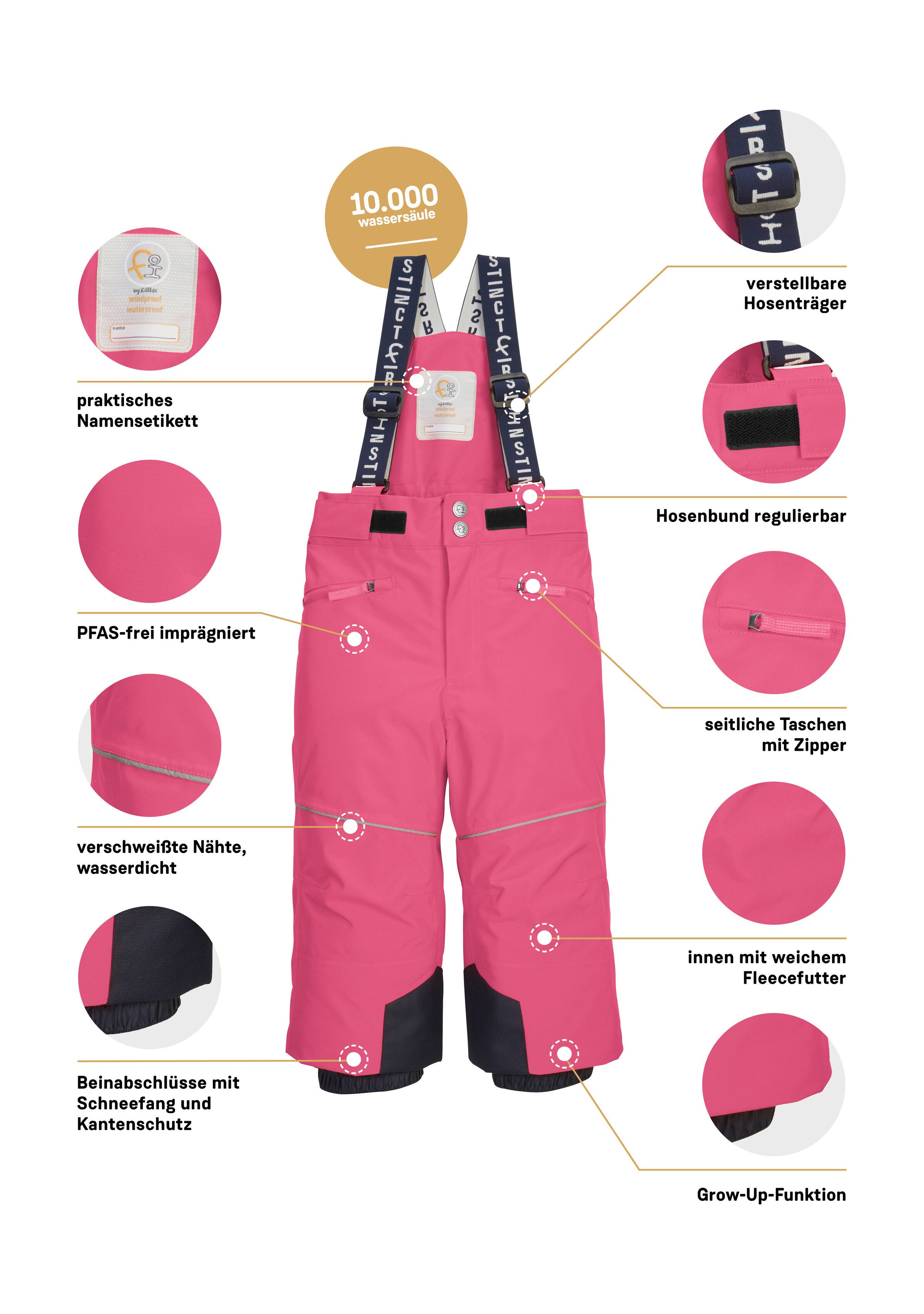 first instinct by killtec Skihose FISW 48 MNS SKI PNTS Wasser- und winddichte Schneehose mit Grow-Up-Funktion – Bild 5 von 5