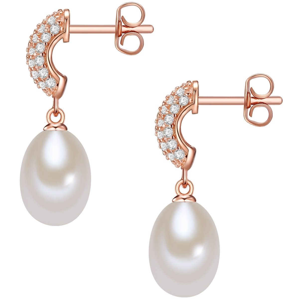 Valero Pearls Perlenohrringe roségold, mit Süßwasserperlen günstig online kaufen