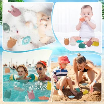 autolock Badewannenstöpsel Badespielzeug - 8 Stück Wasserspielzeug Badewannenspielzeug Fontäne