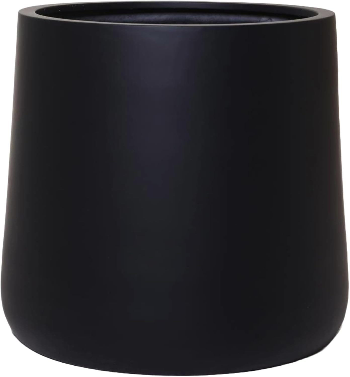 VIVANNO Blumentopf Fiberglas VEKRA Rund - Schwarz Matt (1 St), 43x40 cm günstig online kaufen