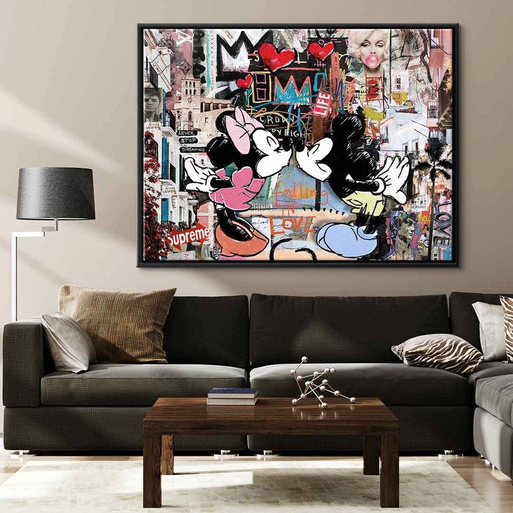 DOTCOMCANVAS® Leinwandbild Kiss in Ibiza, Leinwandbild Kiss in Ibiza Micky günstig online kaufen