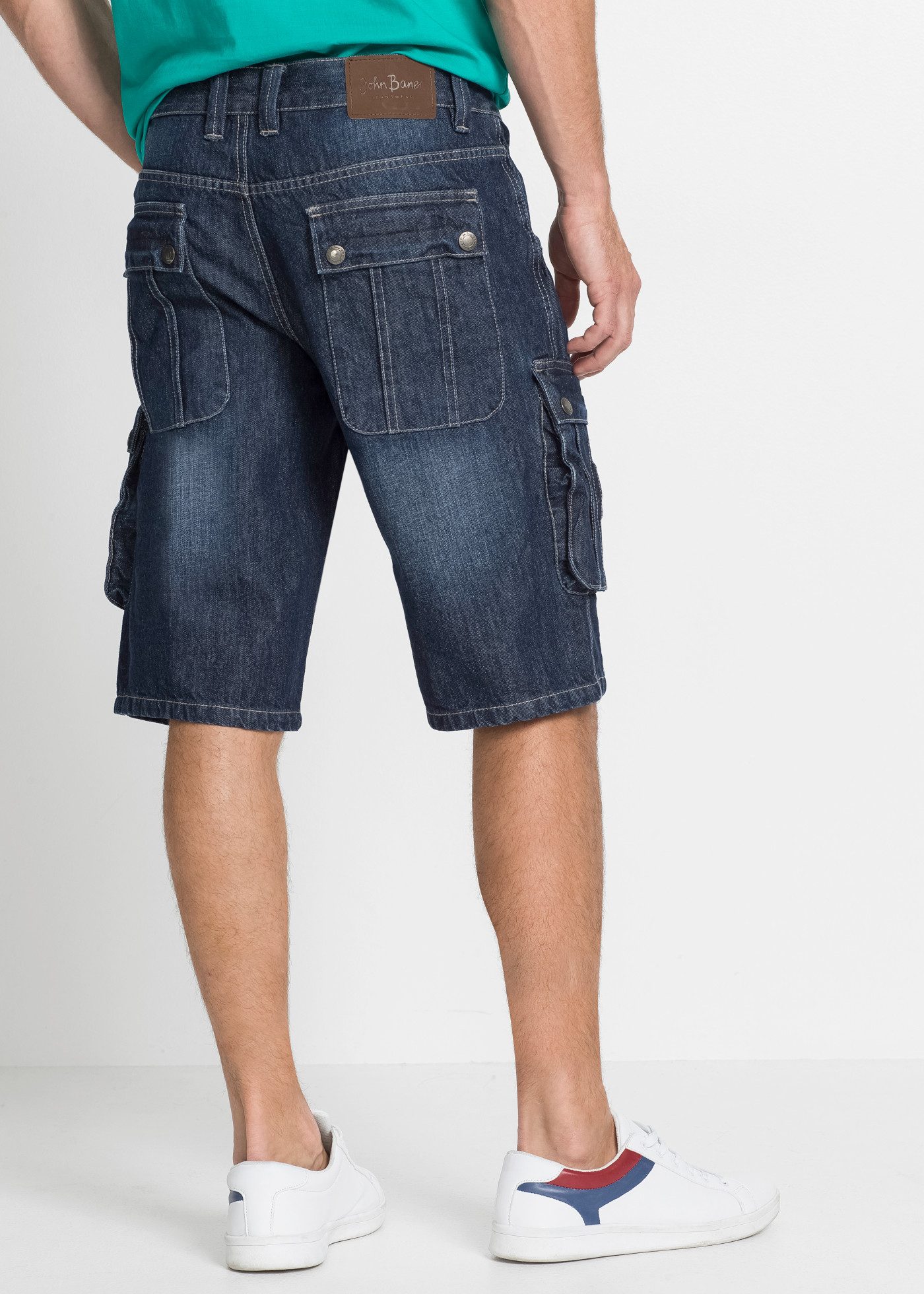 bonprix Bermudas mit Used-Effekt, regular fit, aus Baumwolle