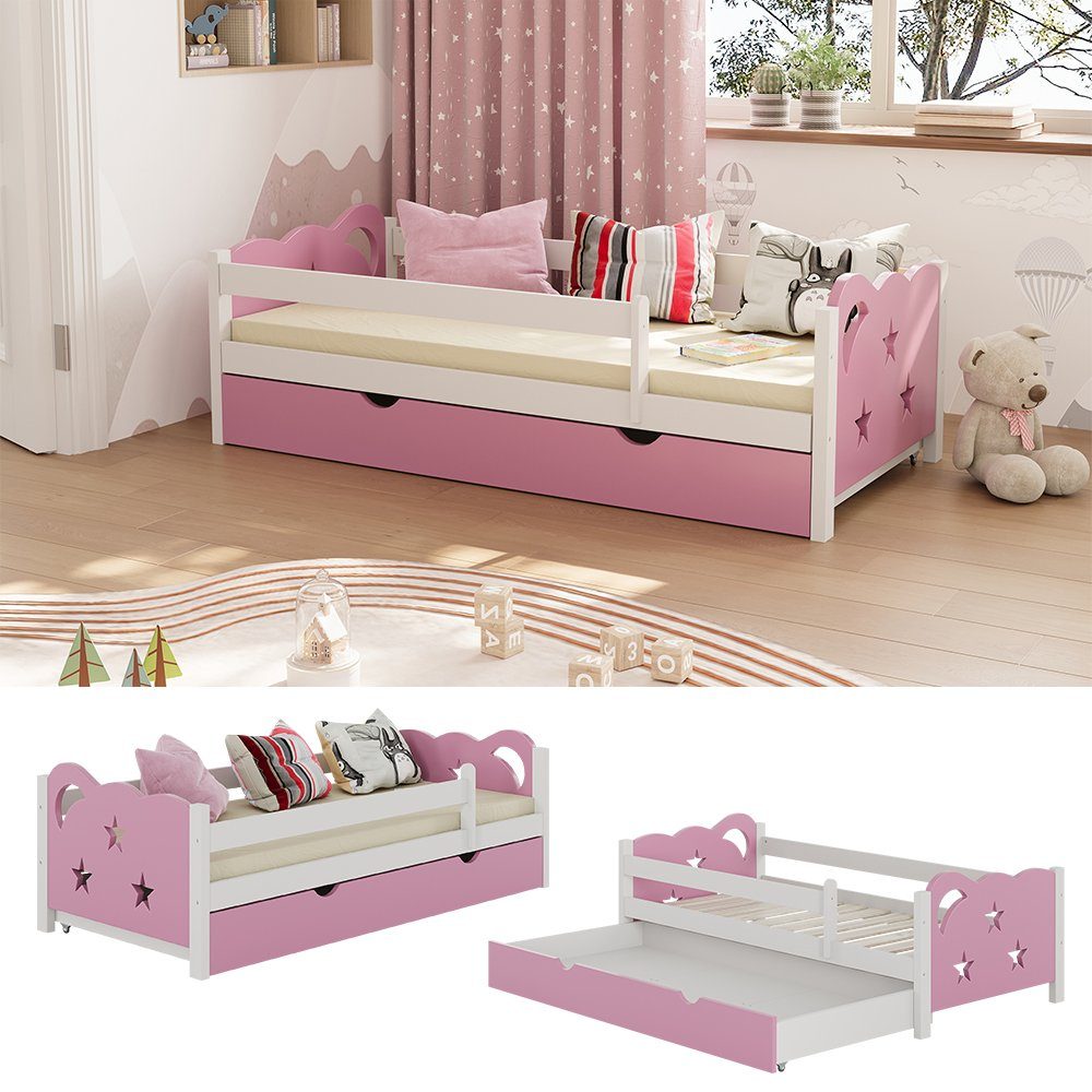 VitaliSpa® Kinderbett Jessica, Rosa/Weiß, 80x160 cm günstig online kaufen