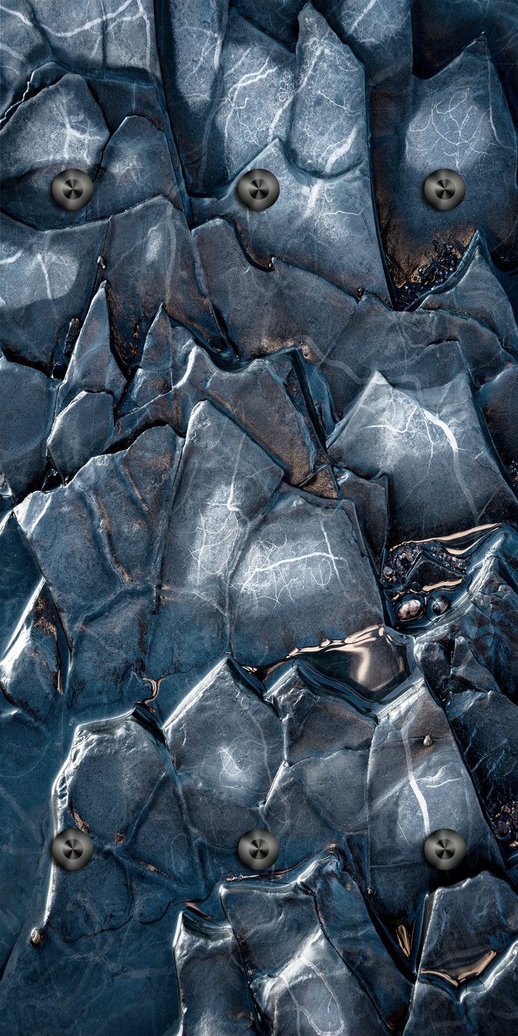 queence Wandgarderobe Edelstein Spa Magie (1 St), Wandpaneel aus Acrylglas inkl. 6 Edelstahlhaken in schwarz matt