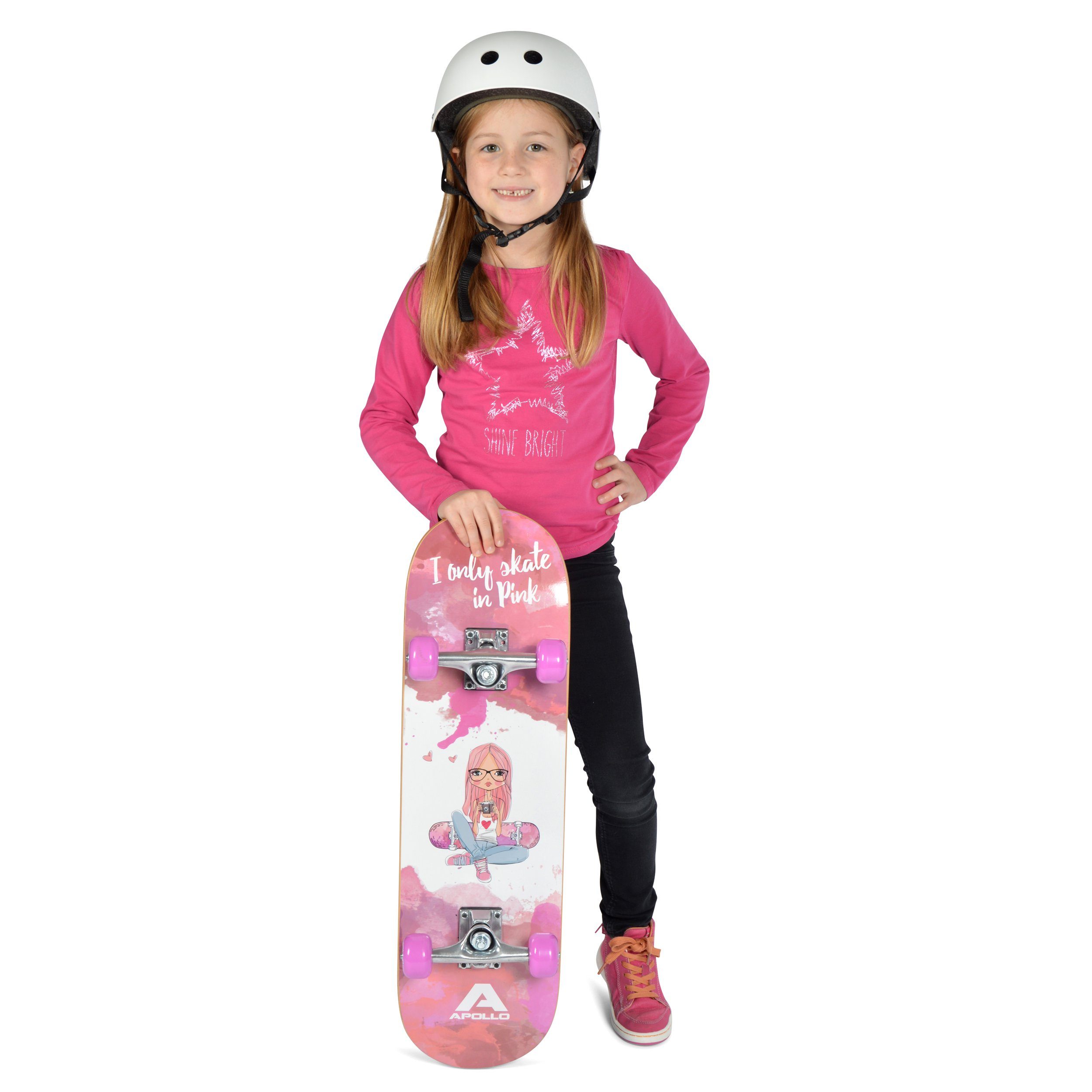 und für Kinderskateboard Skateboard Skaterprincess Kids Apollo Kinderskateboard, Teens 28" Kinder,