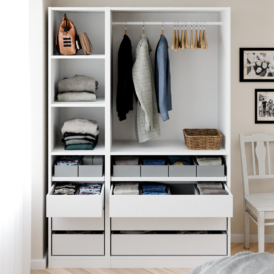 Clutter Cover Organizer für PAX Schrank (4er-Set Boxen für Komplement Schublade)