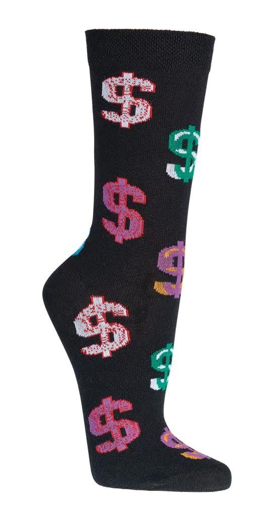 FussFreunde Freizeitsocken 2 Paar Fun Socken, Spaß mit Socken, über 70 Motive, ANTI-LOCH-GARANTIE Dollar | Socken