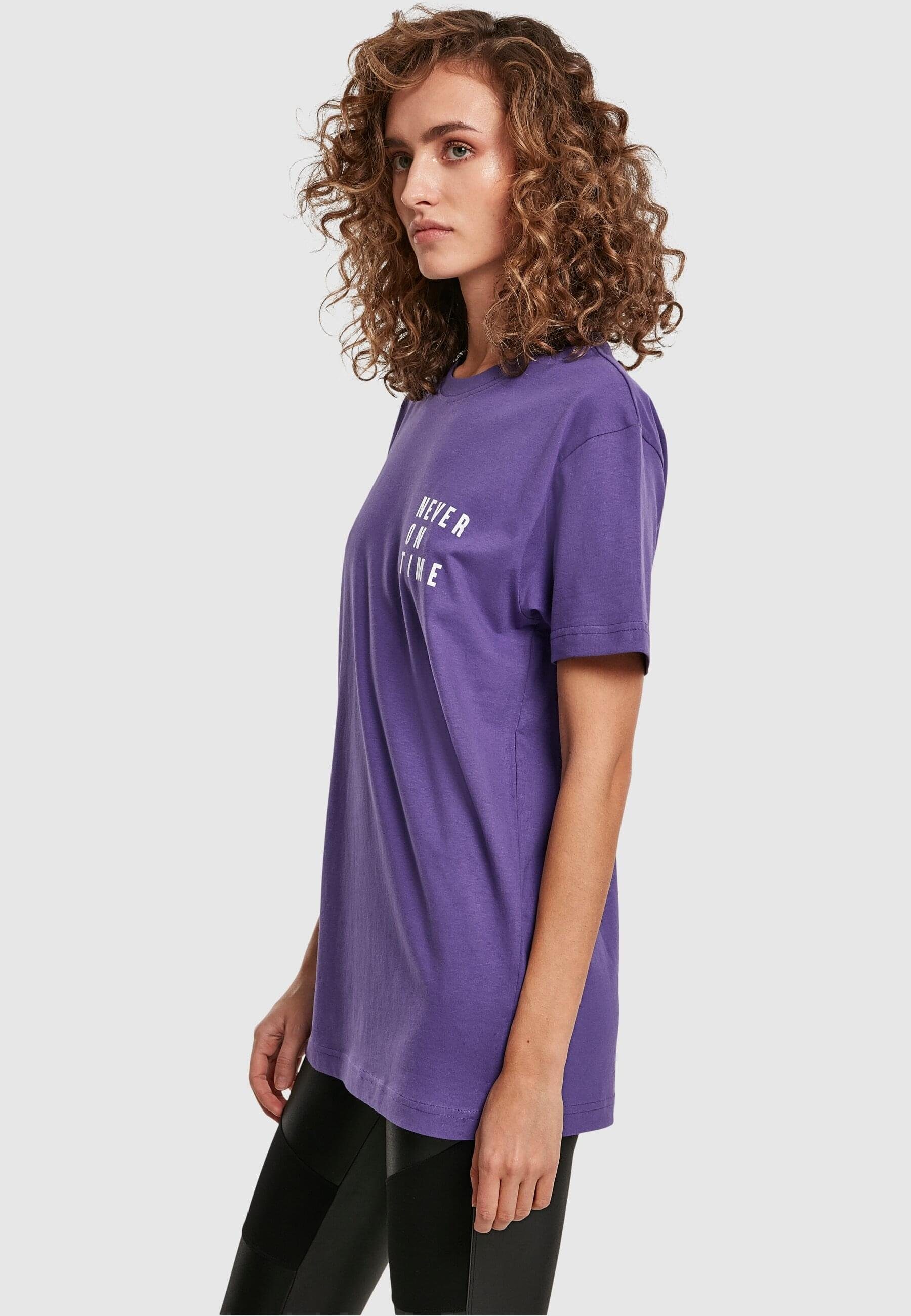 Time ultraviolet Kurzarmshirt Damen On Never Tee MisterTee (1-tlg)