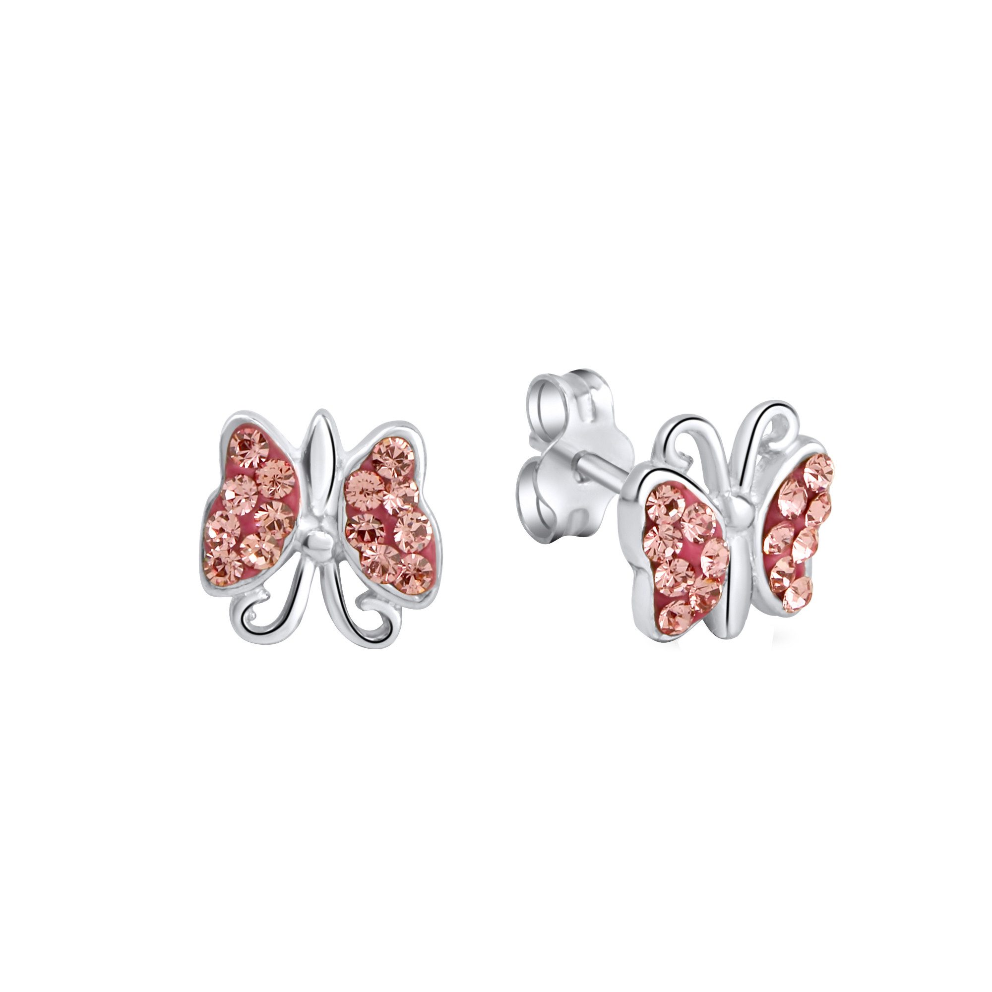 Zeeme Paar Ohrstecker 925 Sterling Silber Schmetterling