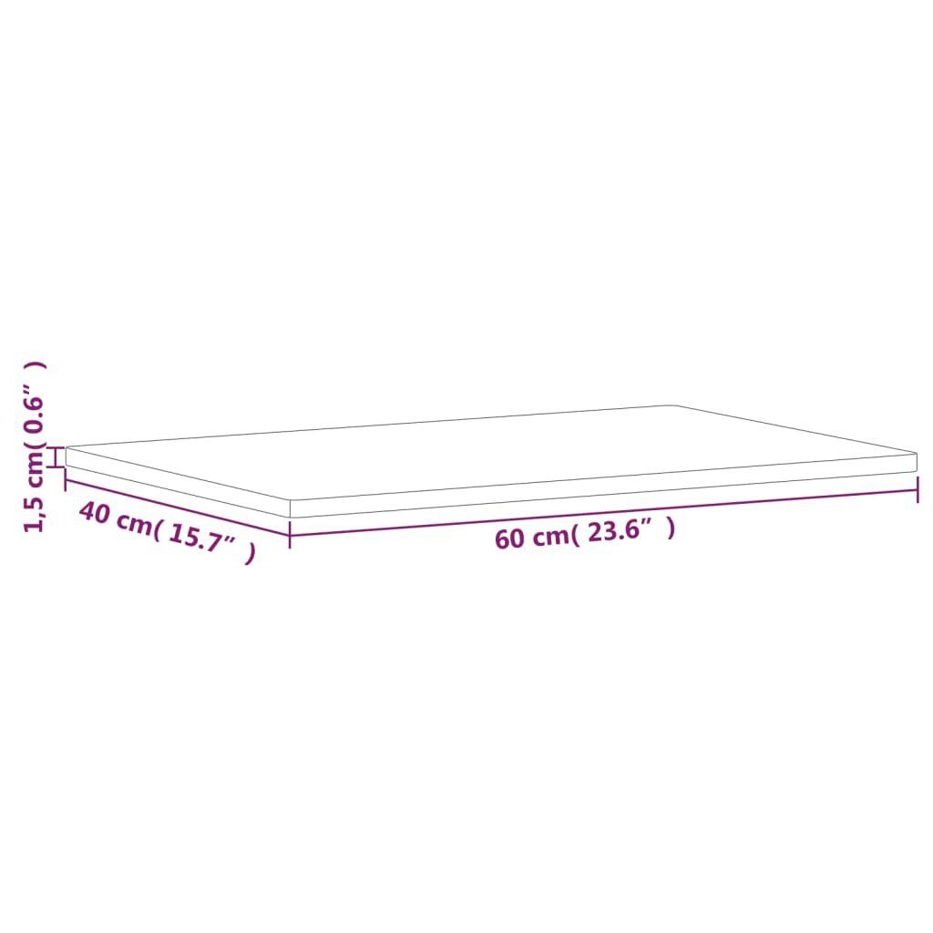 vidaXL Schneidebrett Buche, Waschtischplatte cm 60x40x1,5 Holz Natur Massivholz