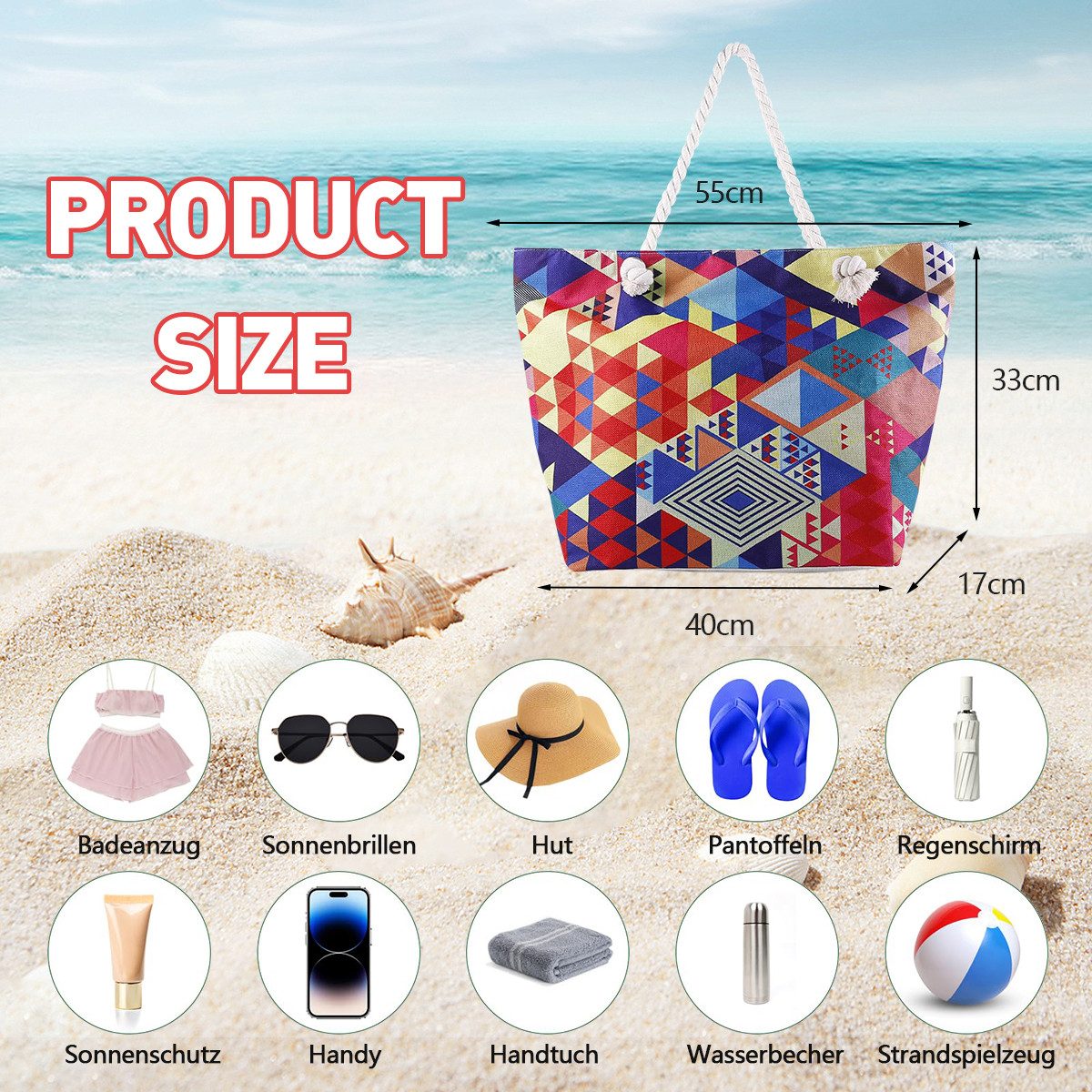 ZEUOPQ Strandtasche Strandtasche Familie Strandtasche Shopper günstig online kaufen