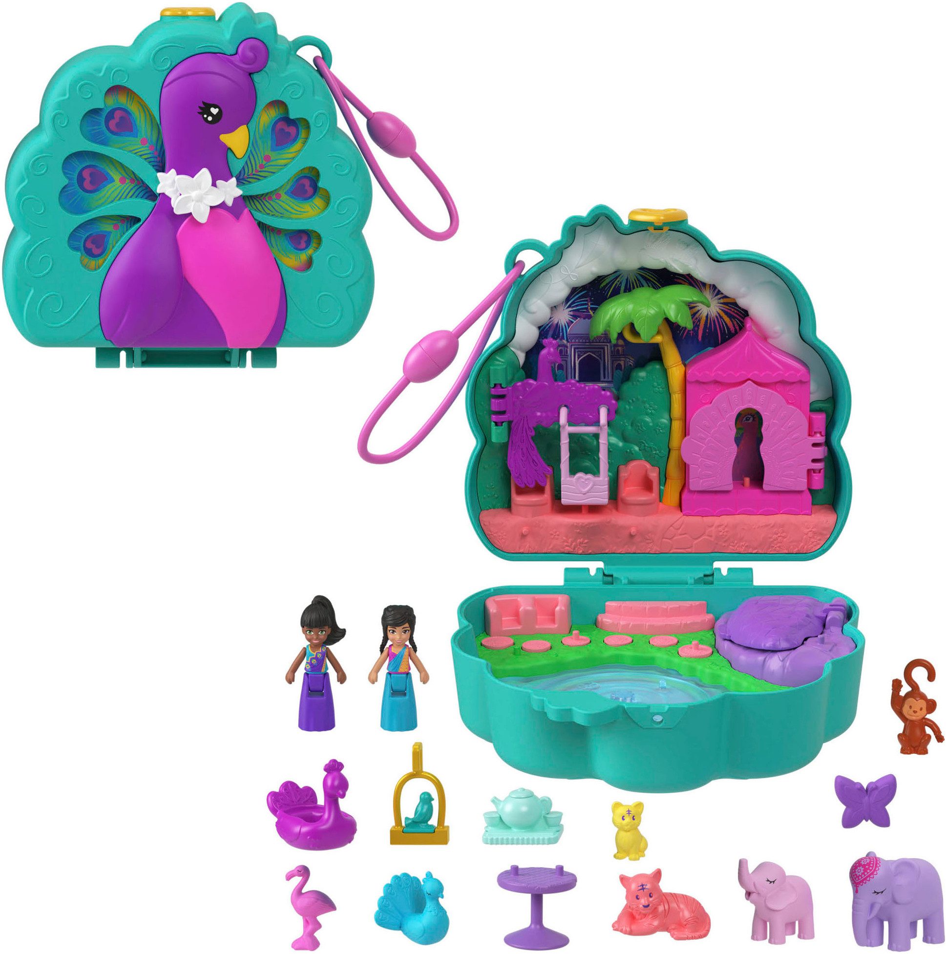 Polly Pocket Spielwelt Peacock Garden-Schatulle
