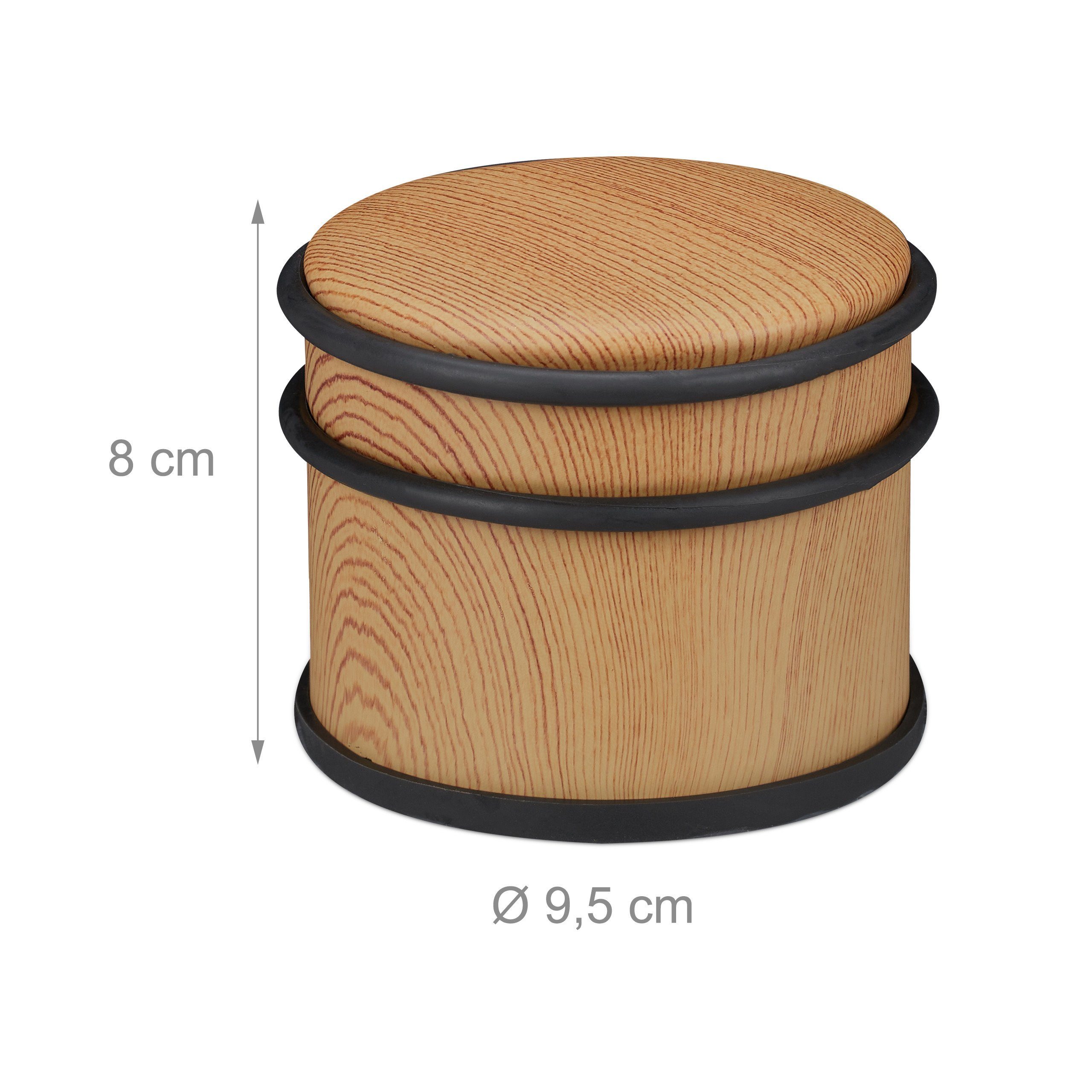 relaxdays Türstopper 4 x Türstopper Holzoptik (4 St) – Bild 4 von 5