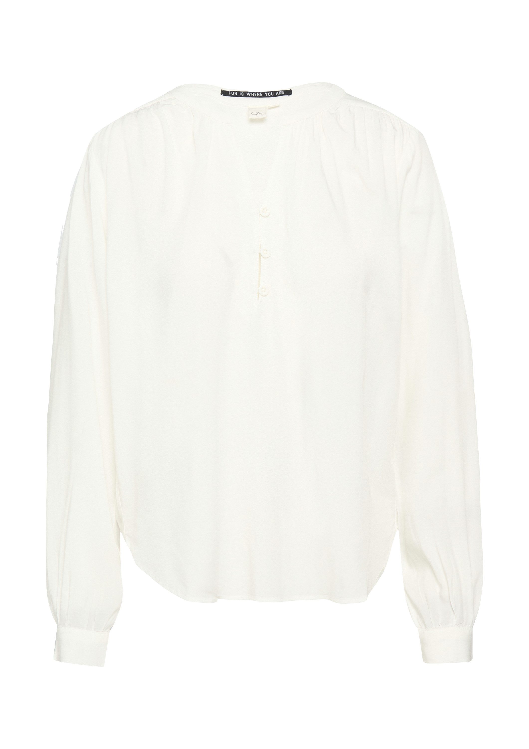 QS Langarmbluse Bluse Fließende Viskose-Bluse mit günstig online kaufen