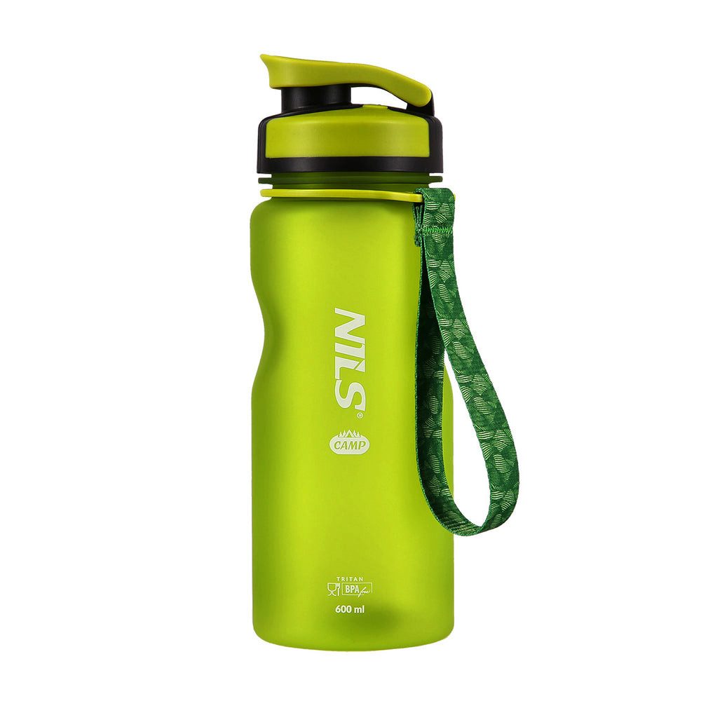 NILS CAMP Trinkflasche Sportflasche Tritan Wasserflasche, BPA-frei, auslaufsicher, Tragegriff, Skala