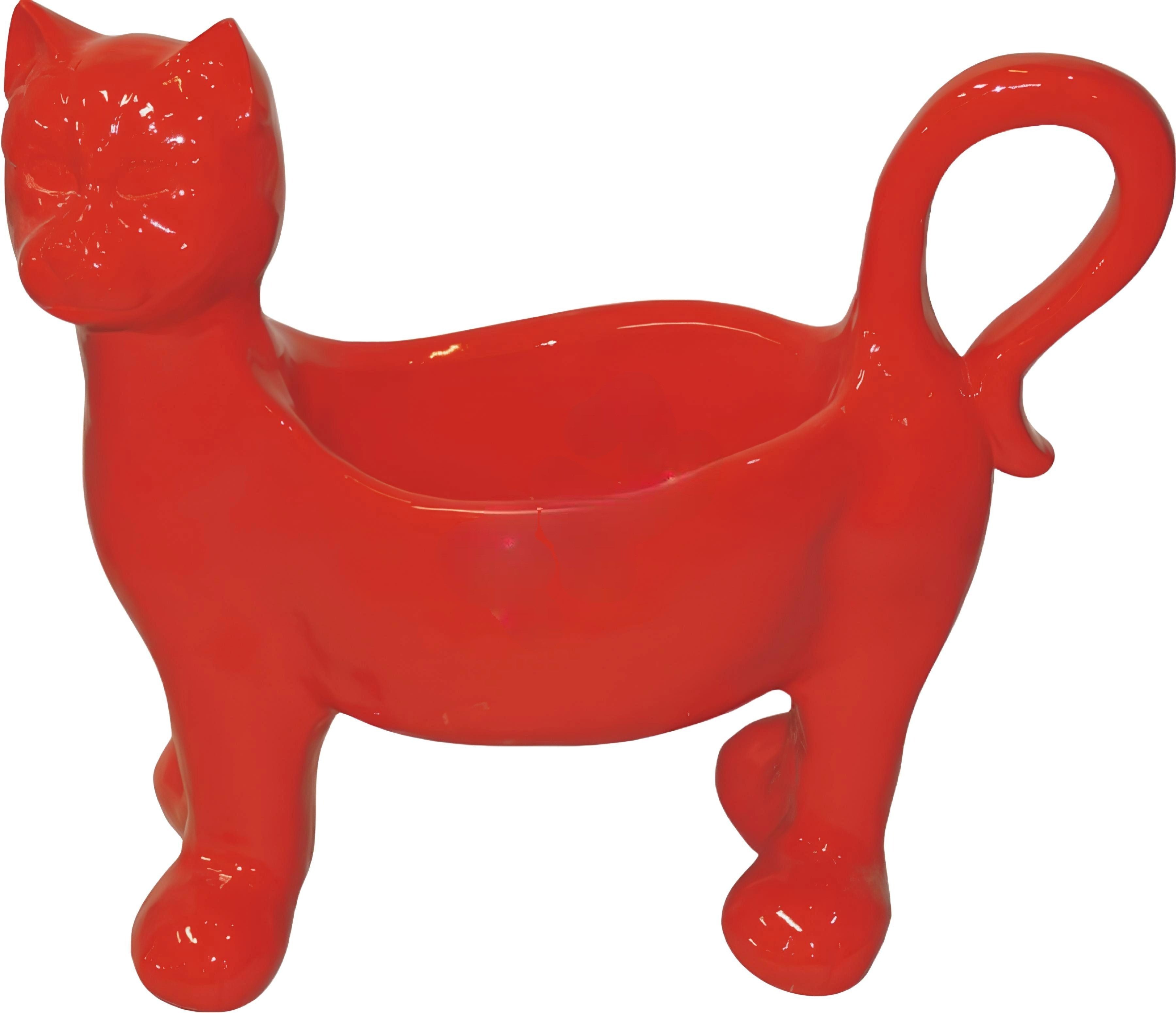 JVmoebel Skulptur Elegante Katzenfigur aus hochwertigem Material für stilvolle Deko (Katze Material : Kunststoff 63 cm Höhe), Made in Europa