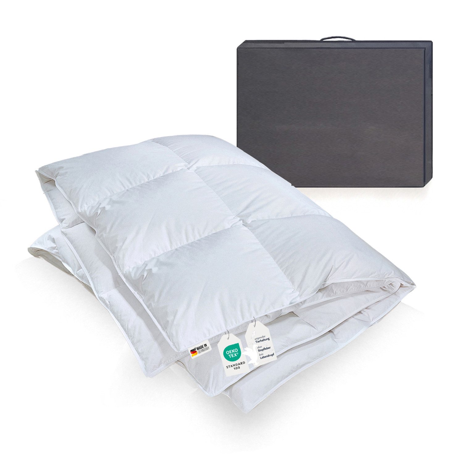 Daunenbettdecke Daunendecke 900g weiche sibirische Daunen Bettdecke 135x200 100% natur