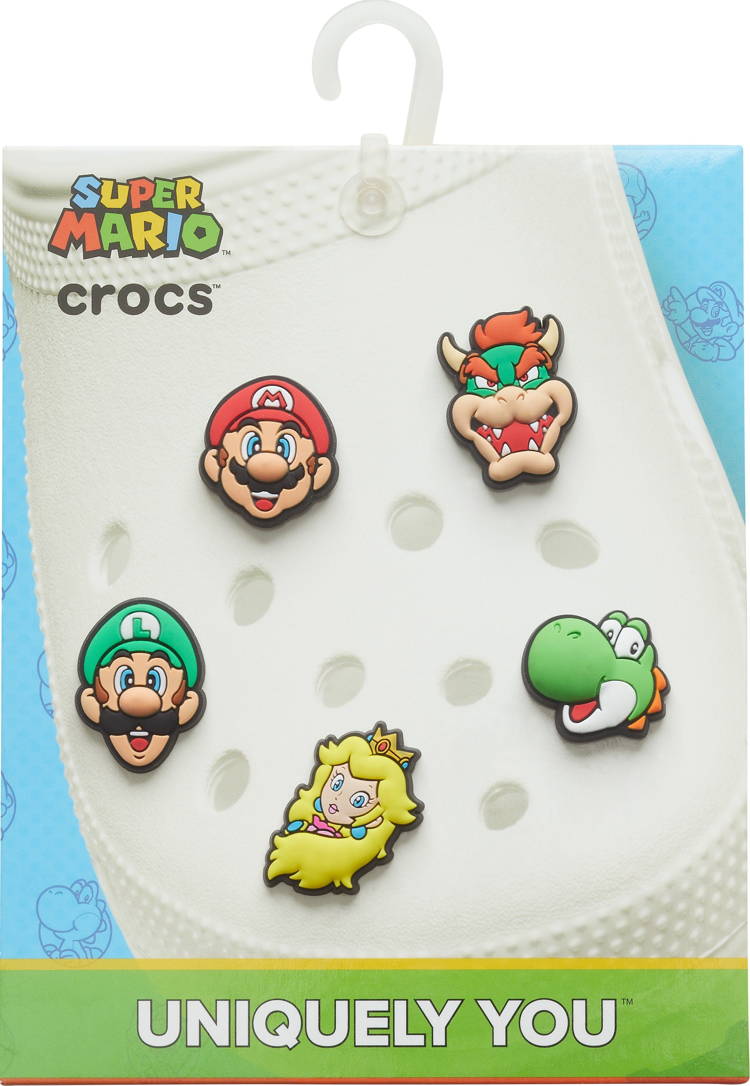 Crocs Schuhanstecker Jibbitz™ Super Mario (Set, 5-tlg., Kein Spielzeug. Nicht geeignet für Kinder unter 3 Jahren), zum individuellen stylen