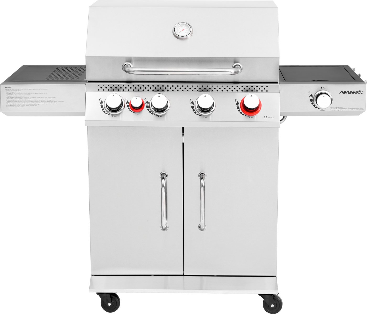 Thumbnail - Hanseatic Gasgrill Memphis, BxTxH: 133x61x113,6 cm, 19 kW Gesamtleistung