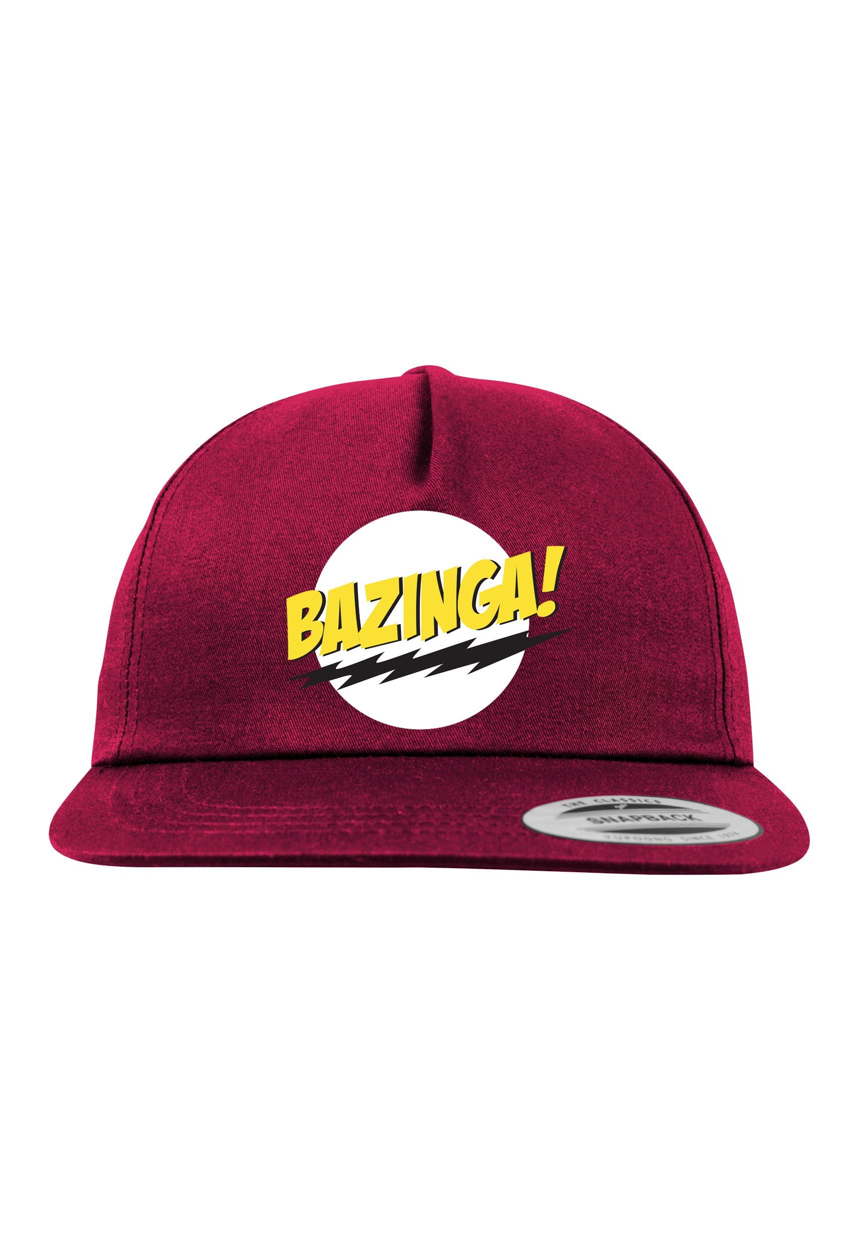 Youth Designz Baseball Cap Bazinga Unisex Snapback Cap mit modischer Logo Stickerei Burgundy