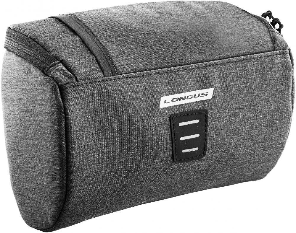 LONGUS Fahrradtasche Longus Lenkertasche Granit 2 l l - kompakte, wasserabweisende Fahrrad-