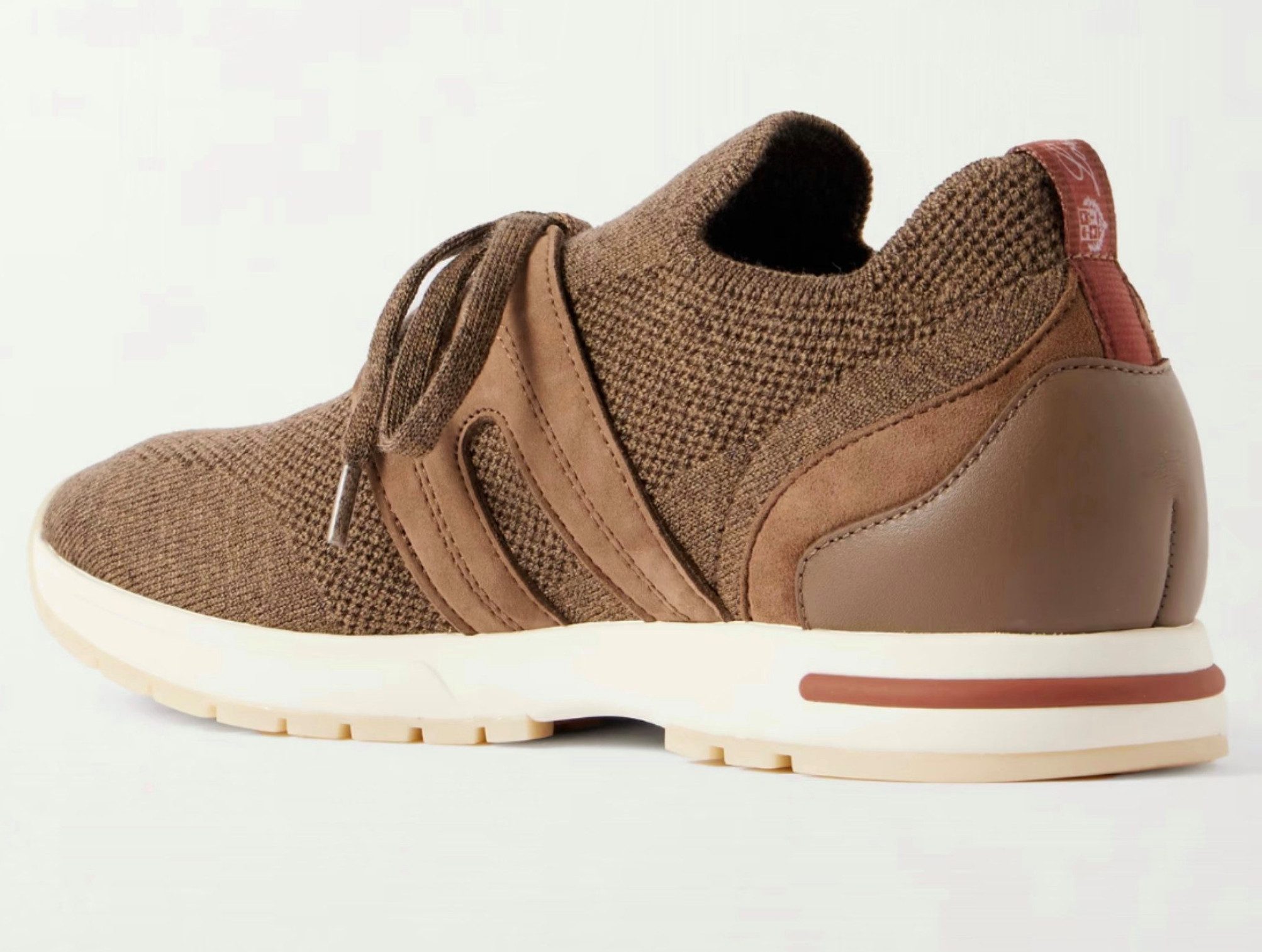 Loro Piana Sneakers Schuhe 360 Flexy Walk Leather-Trimmed Wish® Wool 38,5 Sneaker 360 Flexy Walk Leder-Trimmed Wish®