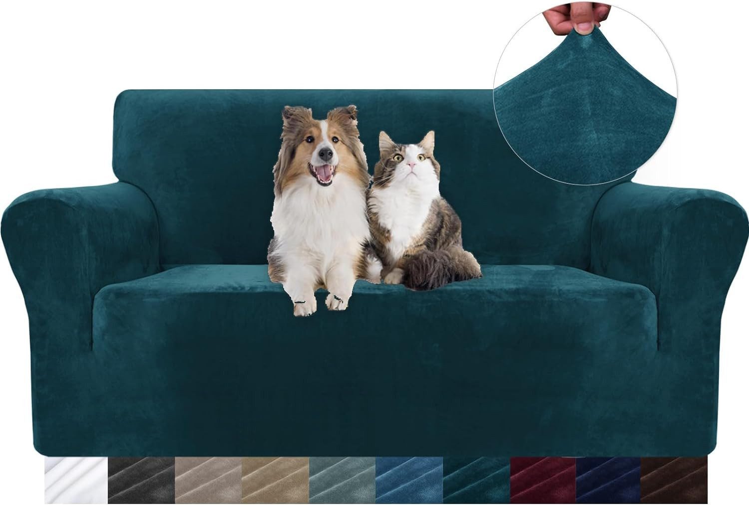 Minicloss Sofahusse 1/2/3/4 Sitzer Sofabezug, Modern Sofaüberwurf Elastische Couchbezug, waschbarer, mit Armlehne, Protector für Hunde Haustiere