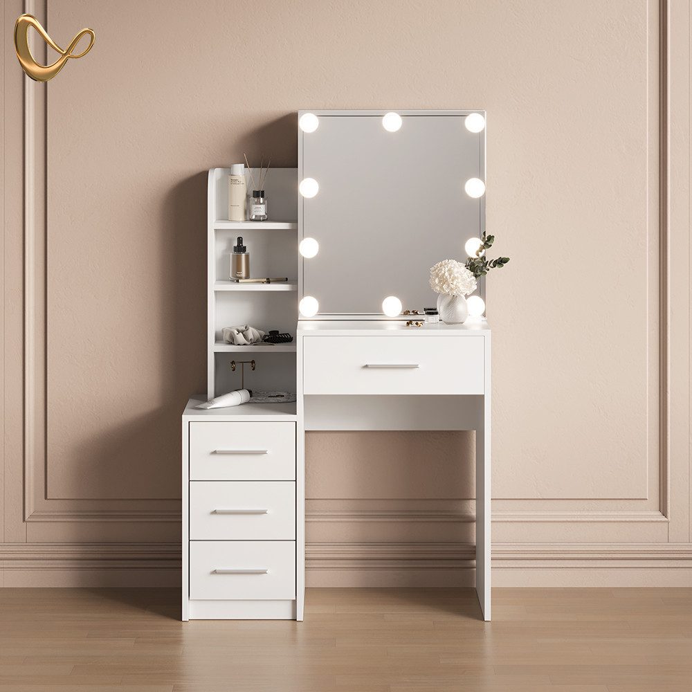 Livinity® Schminktisch Loreta, Weiß, 80 cm günstig online kaufen