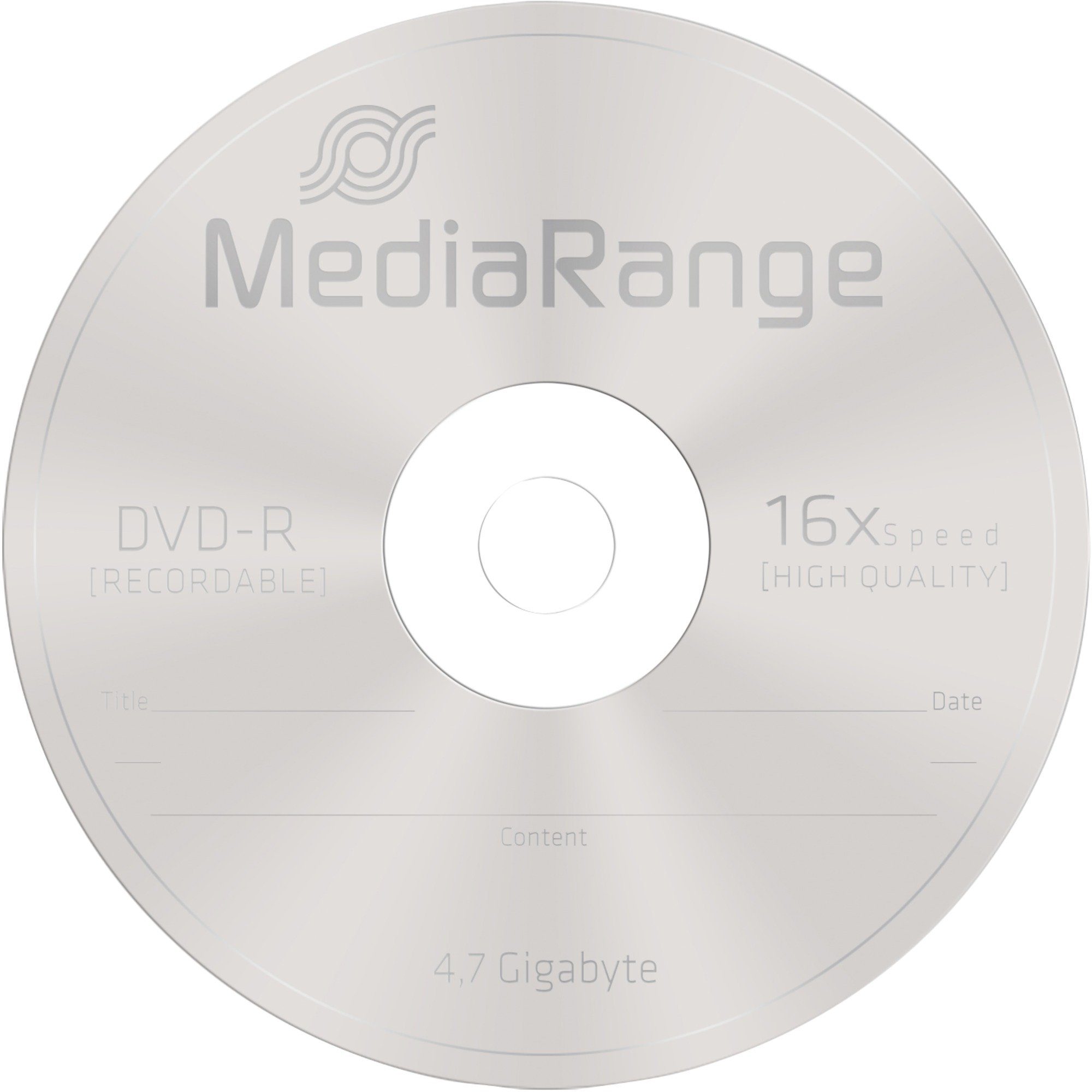 4,7 MediaRange DVD-R GB, Mediarange DVD-Rohling DVD-Rohlinge, (16fach