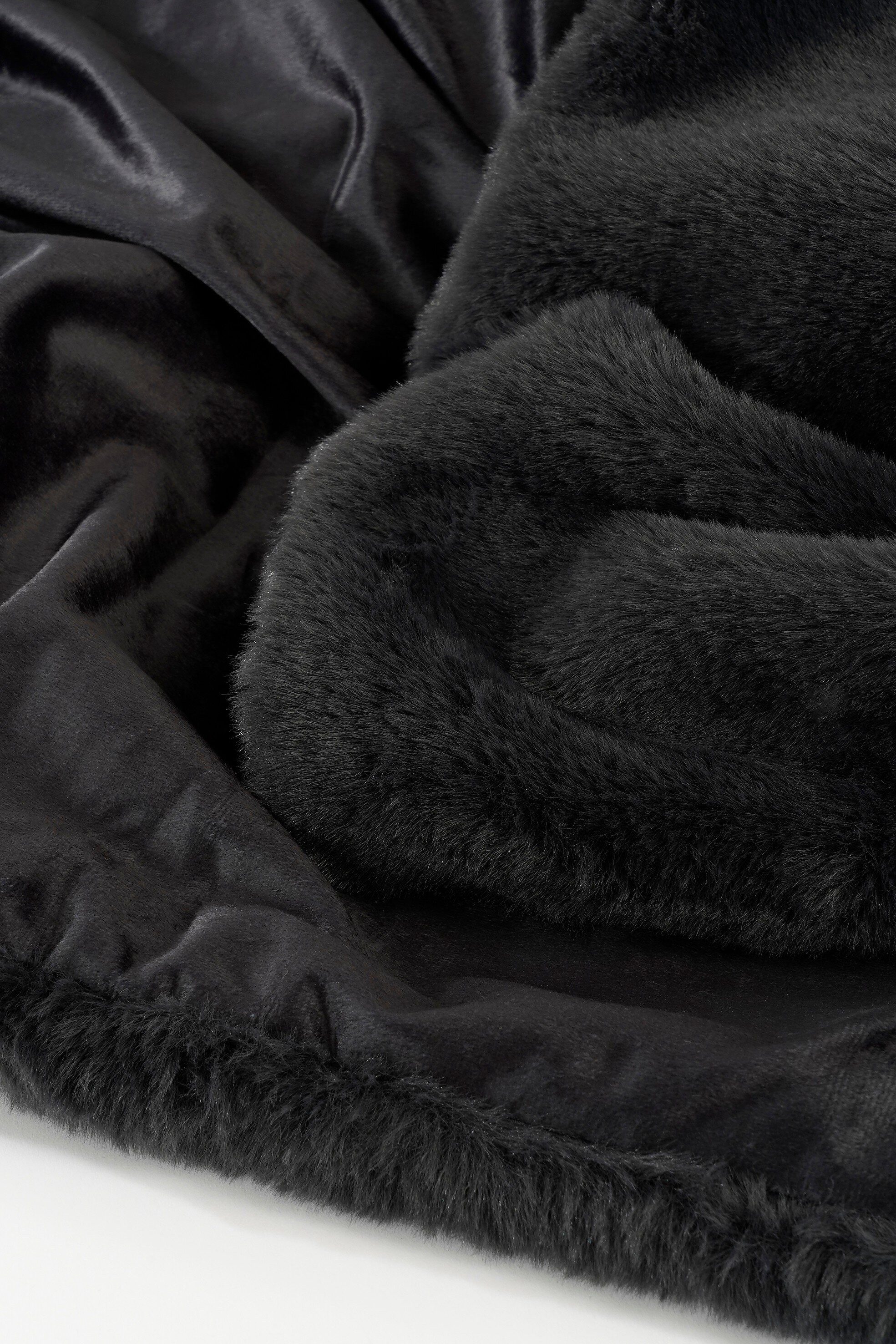 Plaid In the Mood Bronte Fleecedecke schwarz - l200xb150cm, In the Mood