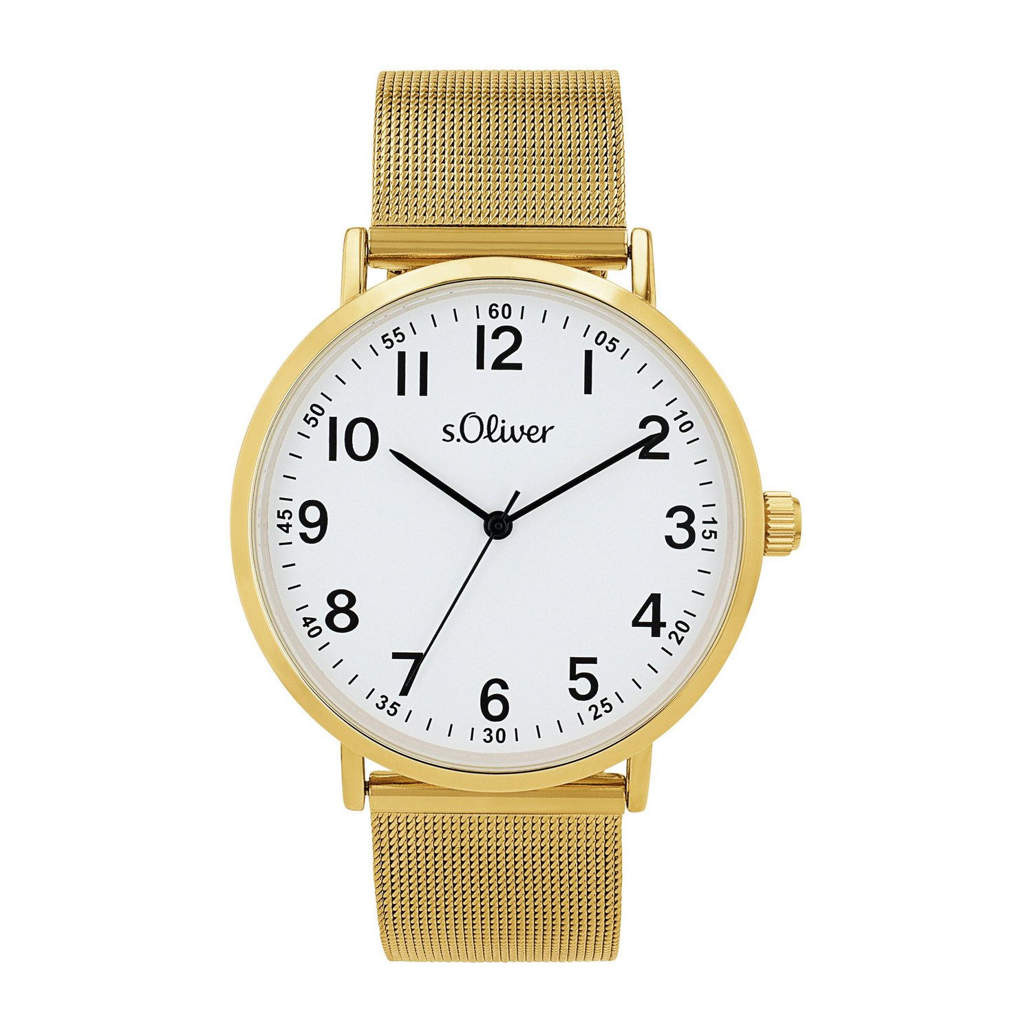 s.Oliver Quarzuhr 2040146, Armbanduhr, Herrenuhr, Edelstahlarmband, analog