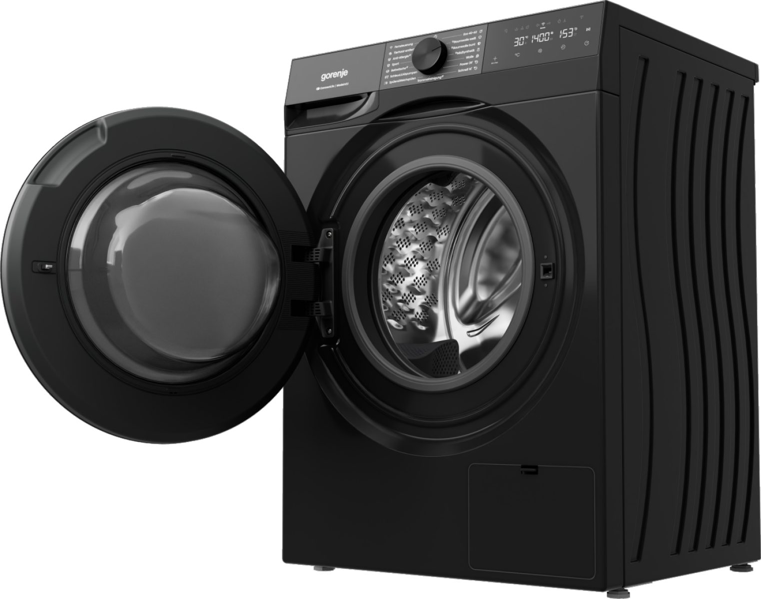 GORENJE Waschmaschine G400 W53G484A3P1B, 8 kg, 1400 U/min, 30% besser als Energieklasse A, Trommelreinigungsprogramm