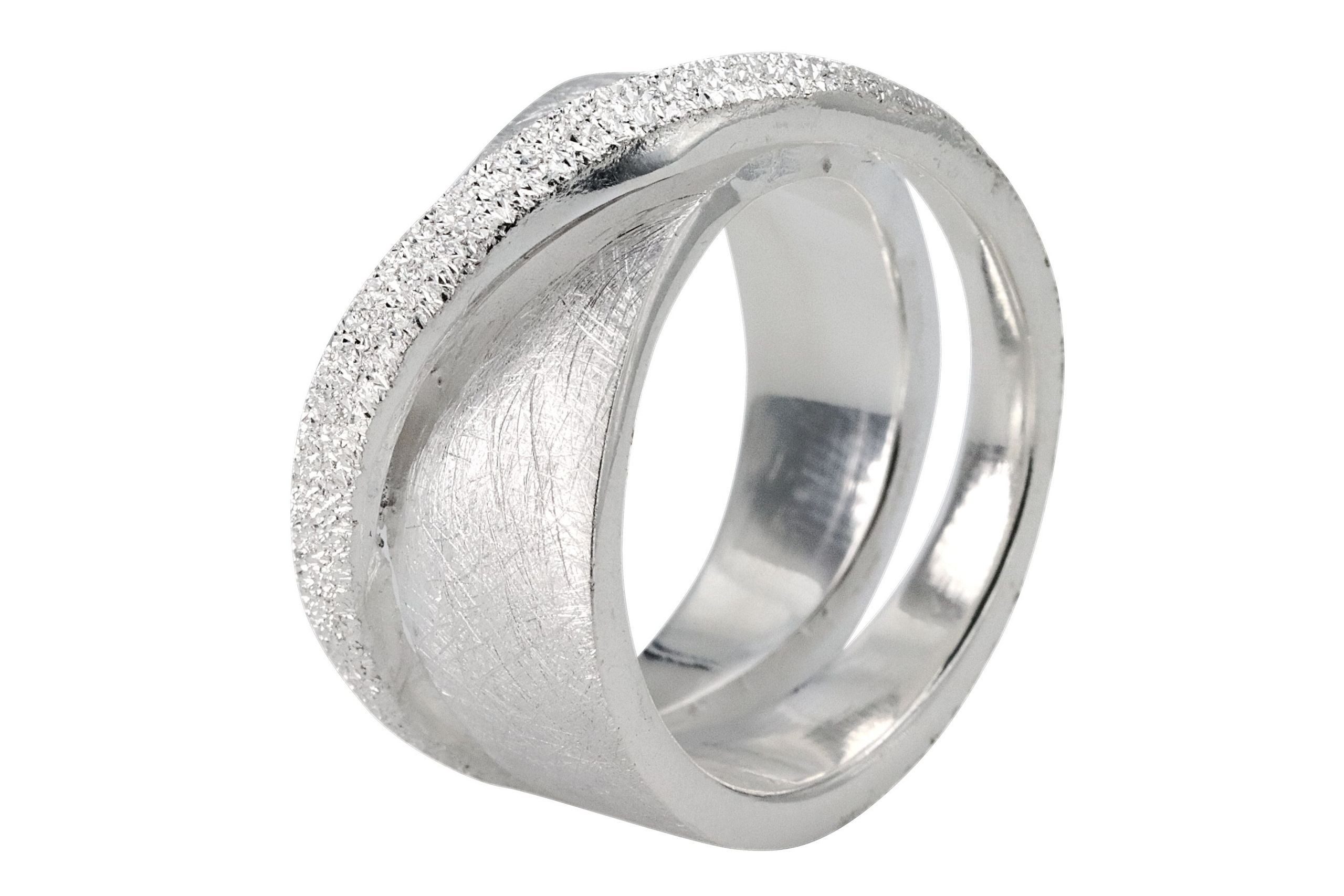 SILBERMOOS Silberring Criss-Cross-Ring, 925 Sterling Silber