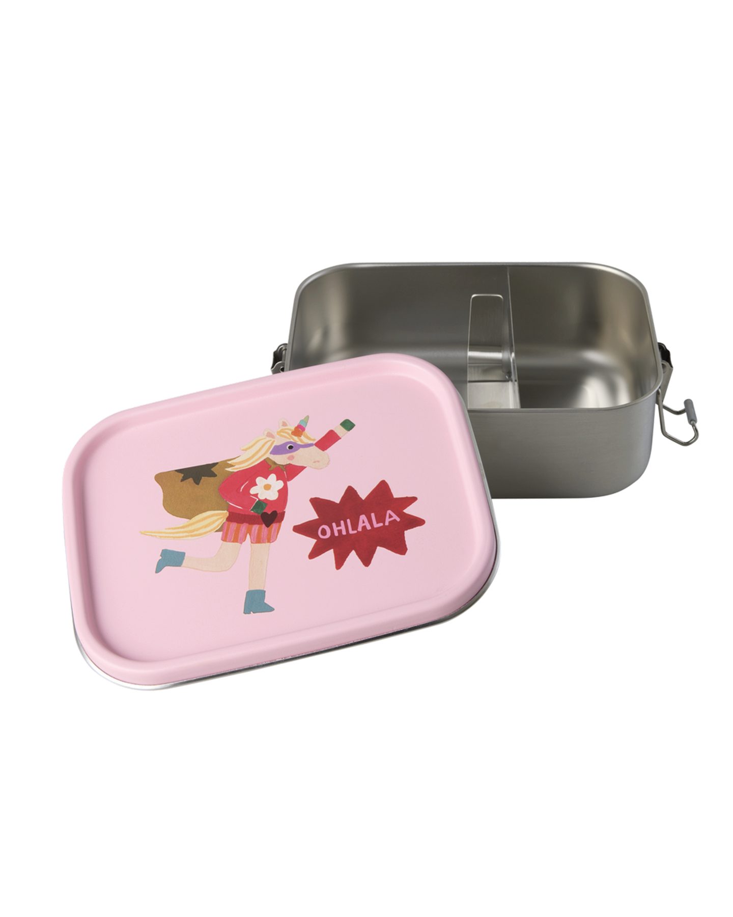 rice Lunchbox Rice Lunchbox aus Metall - Super Hero Print Rosa, Metall, (1-tlg)