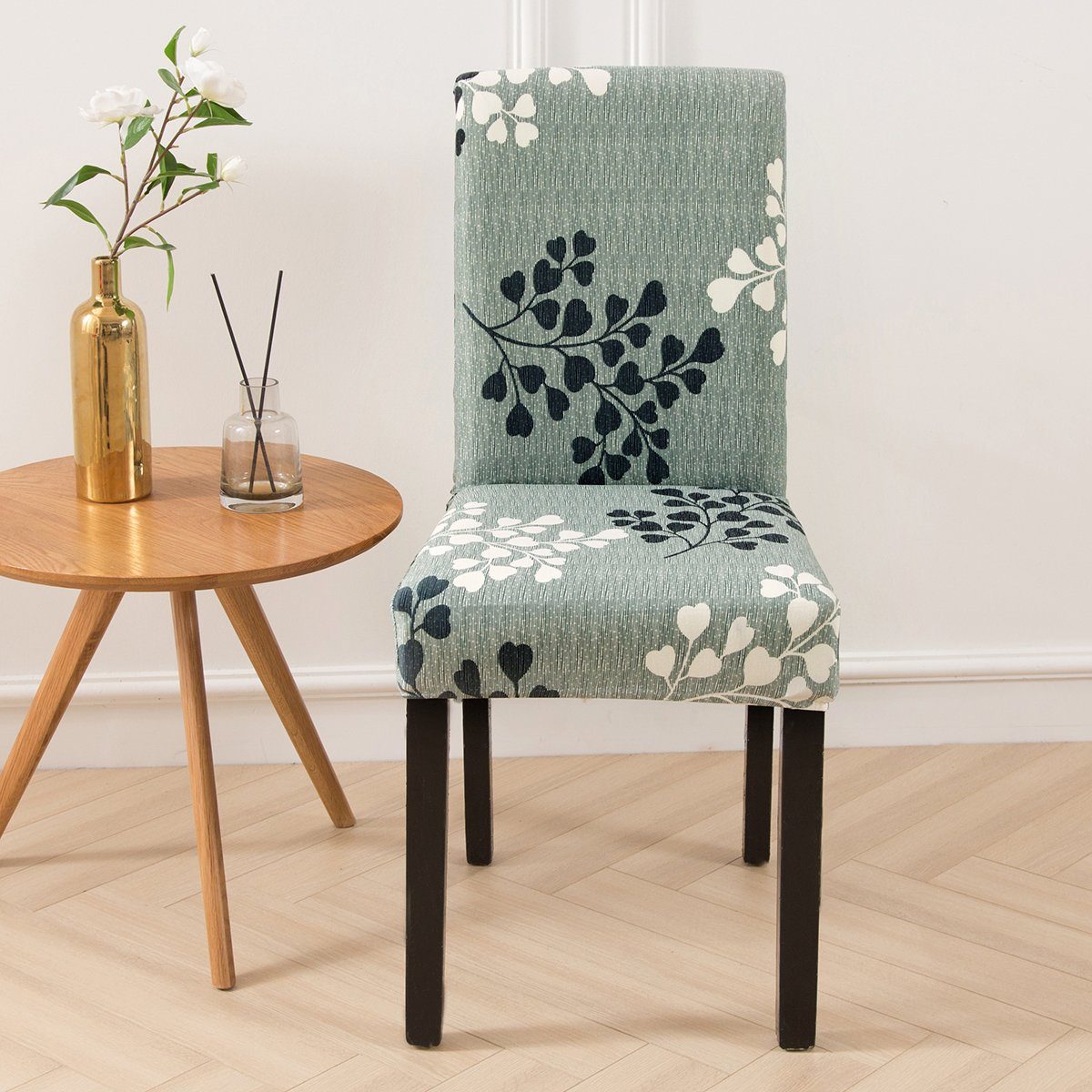 Rosnek Stuhlhusse Stretch,Blumen Geometrisches Muster,für Bankett Esszimmer günstig online kaufen