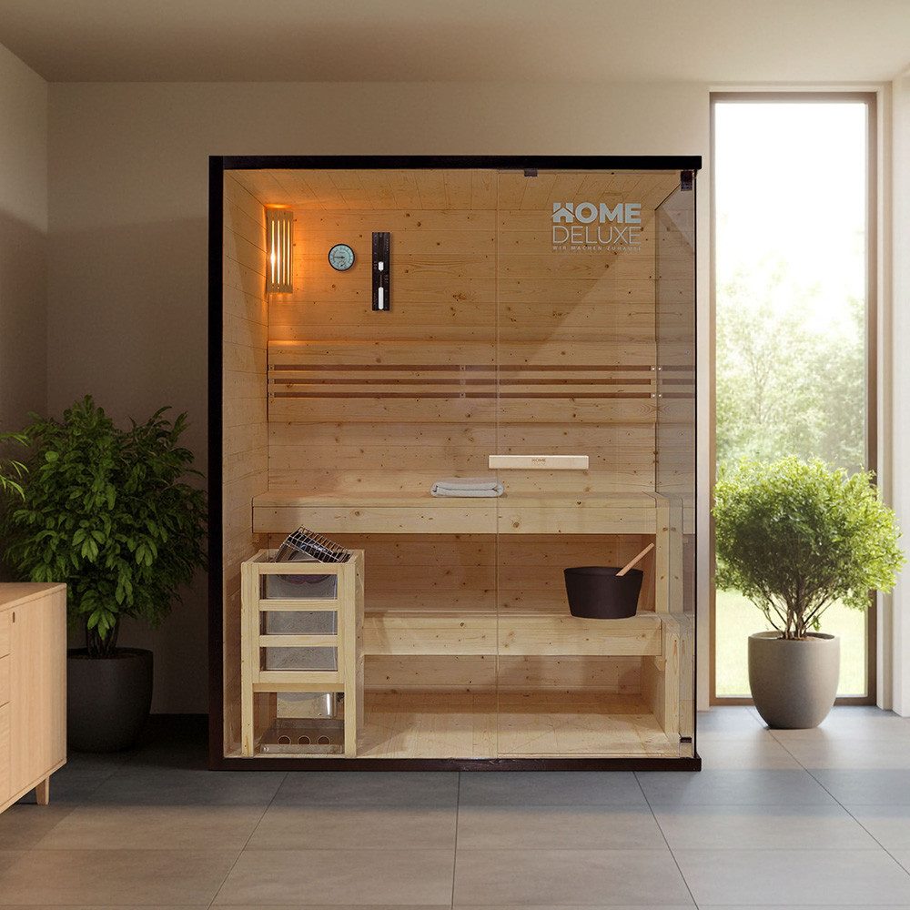 HOME DELUXE Sauna SHADOW - L, BxTxH: 150.00 x 120,00 x 190,00 cm, 44 mm, (i günstig online kaufen