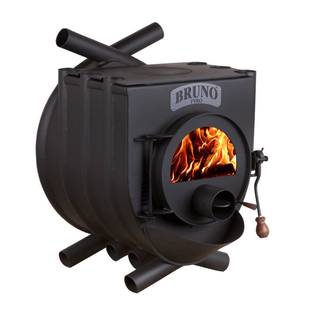 Bruno Kaminofen Bruno® Werkstattofen Pyro II mit Herdplatte schwarz 16 kW Stahl A, 16 kW
