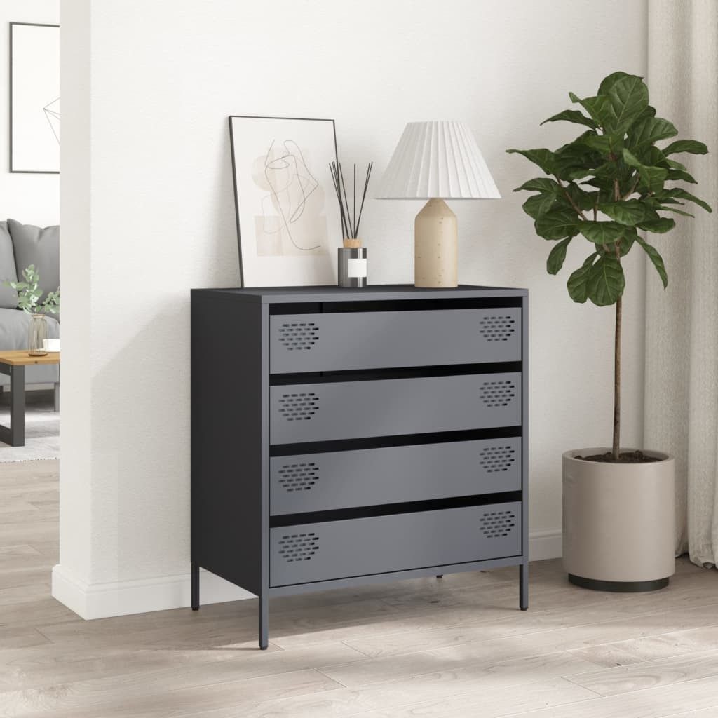 vidaXL Sideboard Sideboard Anthrazit 68x39x73,5 cm günstig online kaufen