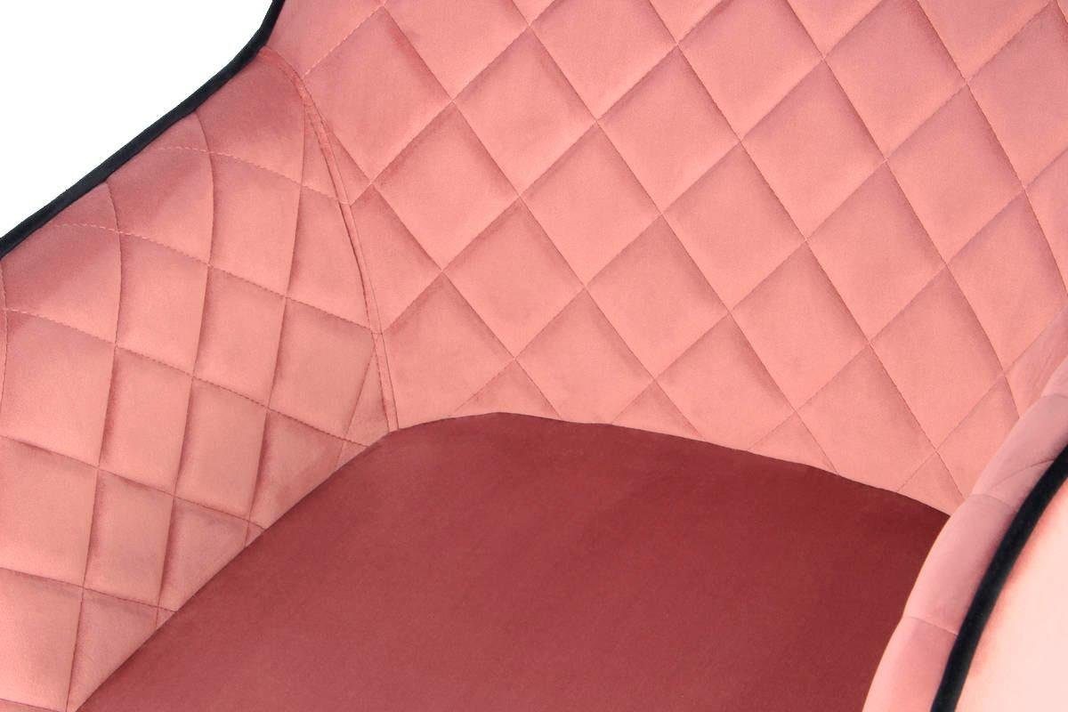 Kayoom elegant, Stuhl Amino glamourös rosa/schwarz samtweicher Bezug, 525,
