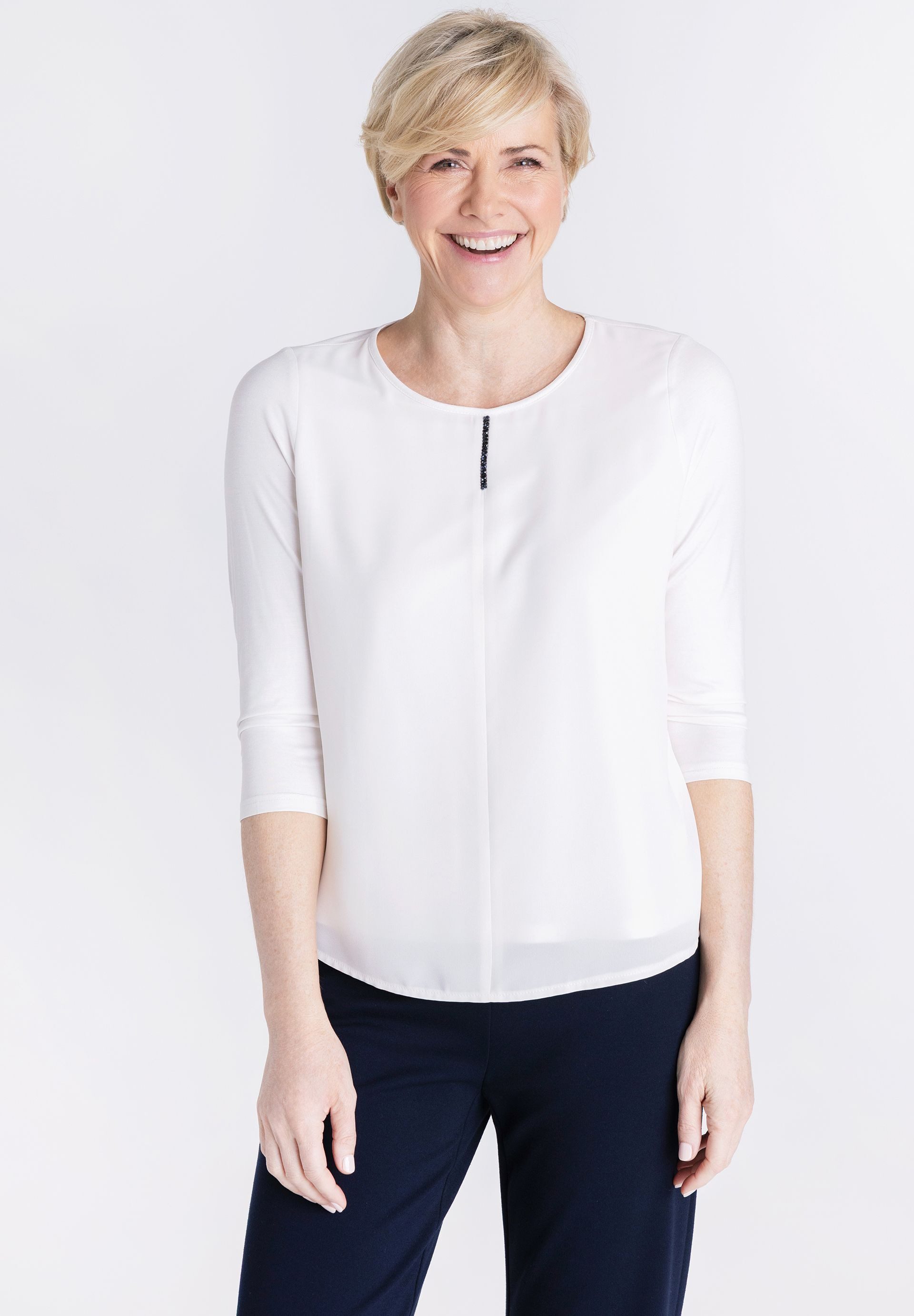 FRANK WALDER Blusenshirt mit Schmuckdetail